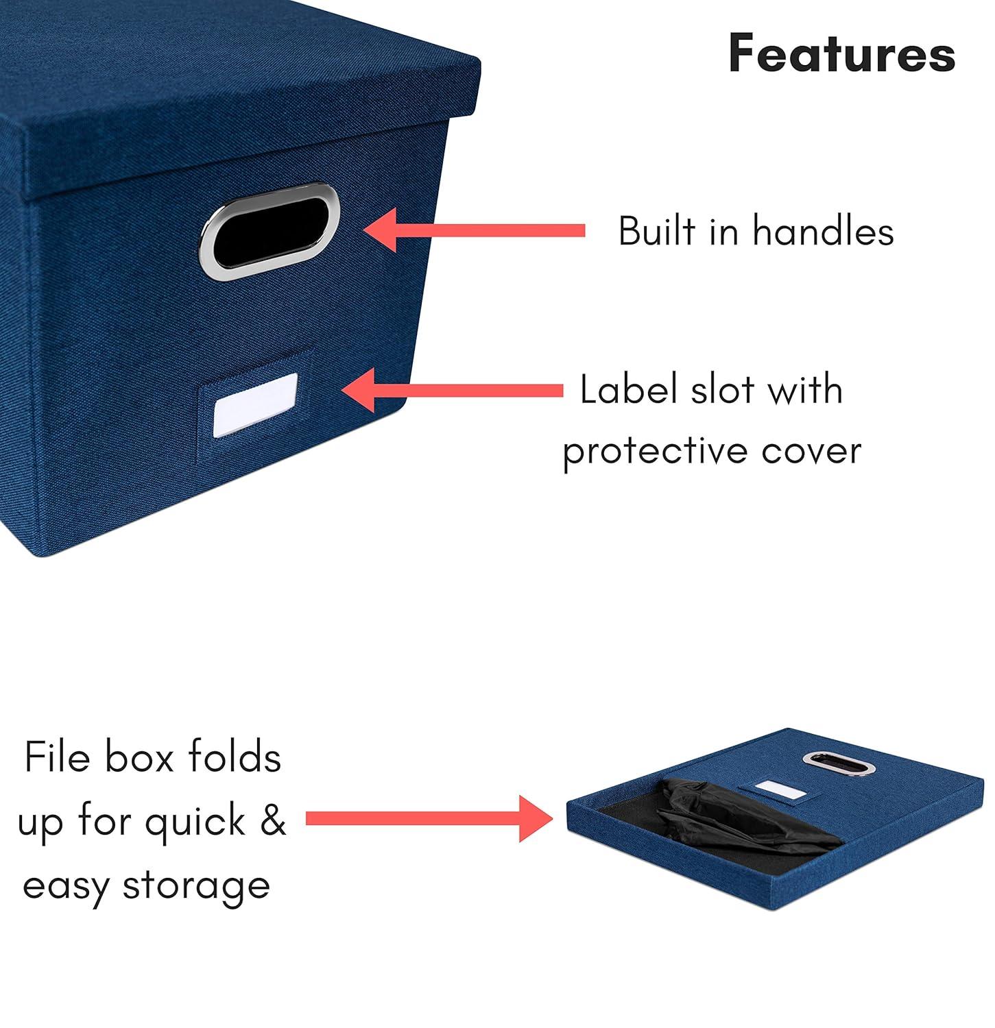 BirdRock Home Internet's Best Collapsible File Storage Fabric Box & Reviews | Wayfair