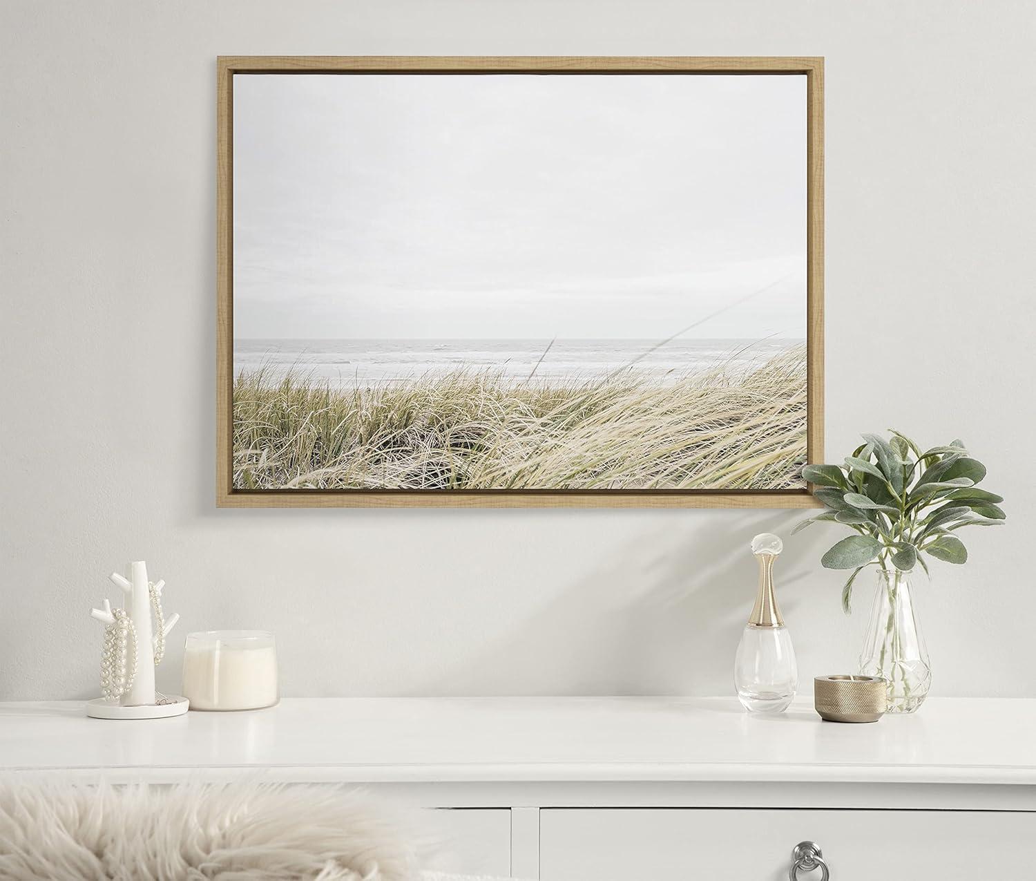 Kate and Laurel Sylvie East Beach Framed Canvas by Amy Peterson Art Studio