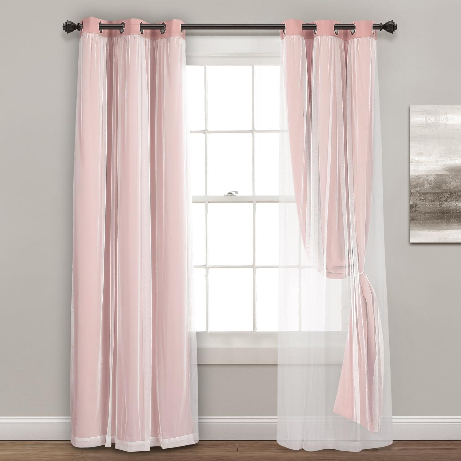 Lush Decor Polyester Blackout Curtain Pair (Set of 2)