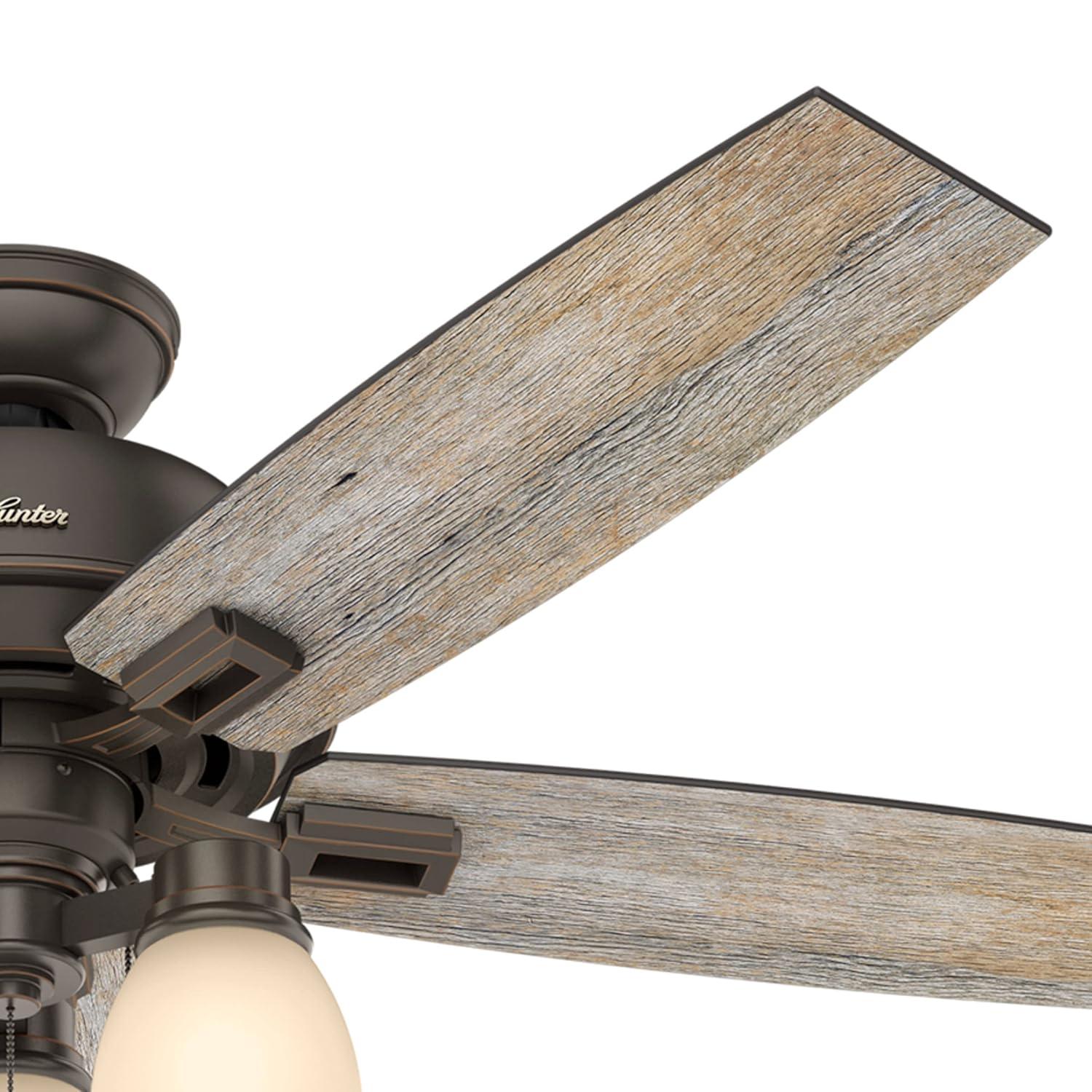 52" Donegan 5 - Blade Standard Ceiling Fan with Pull Chain and Light Kit Included