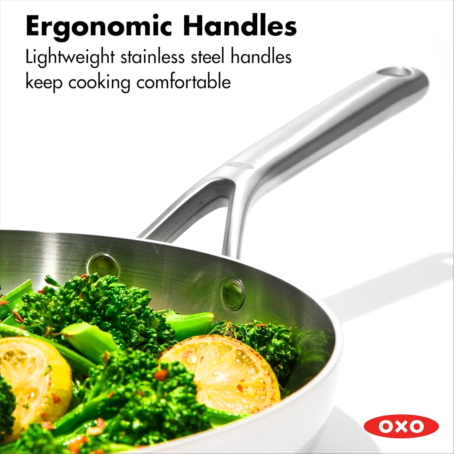 OXO Mira 3-Ply Stainless Steel Frying Pan, 10"