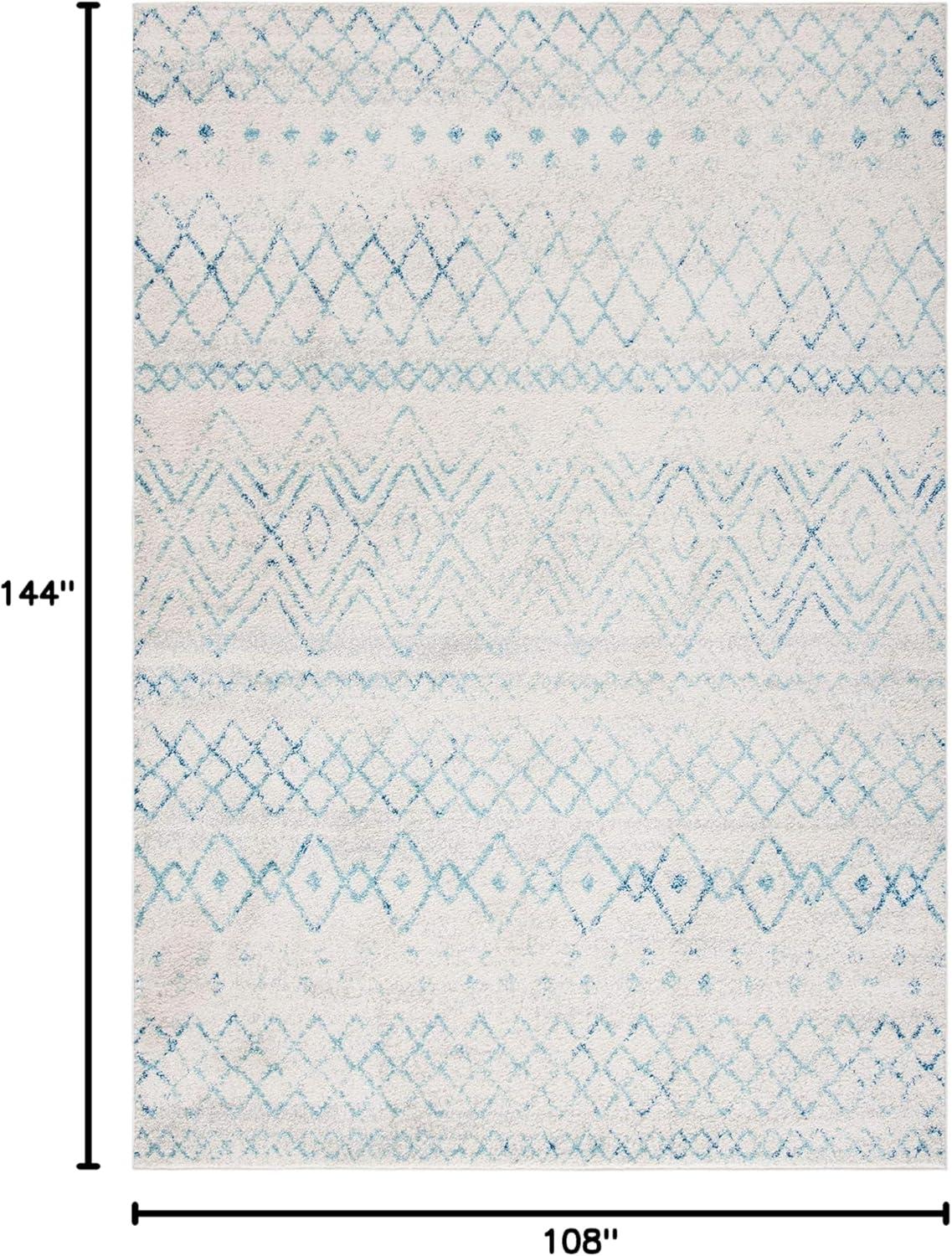 Madison 700 MAD798 Power Loomed Indoor Area Rug - Ivory/Aqua - 9'x12' - Safavieh
