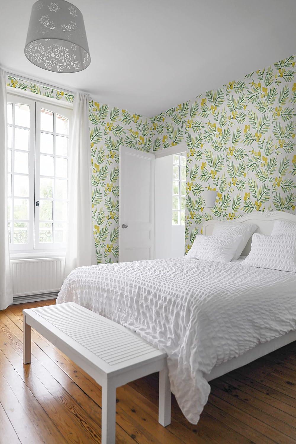NextWall Lemon Branch Peel and Stick Wallpaper