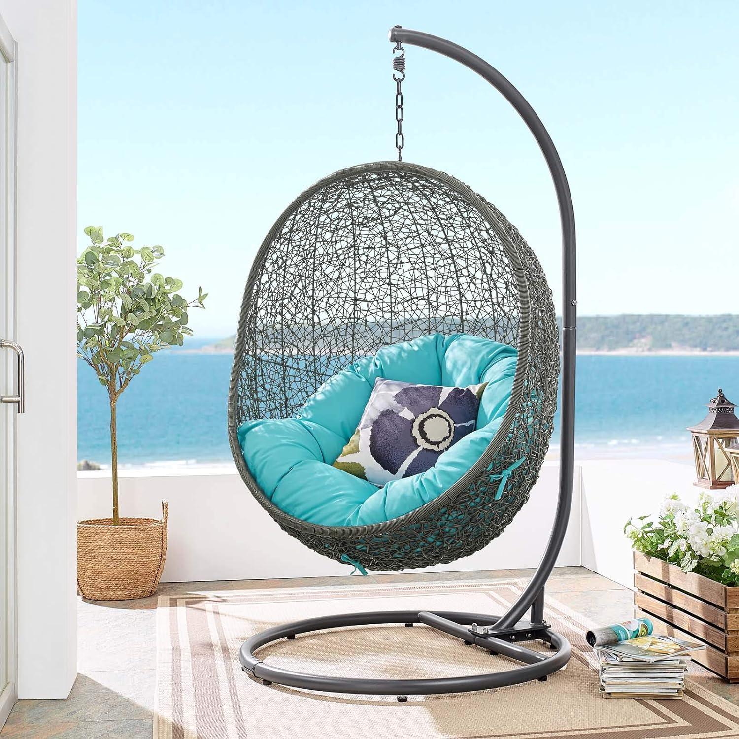 Modway Hide Outdoor Patio Swing Chair with Stand