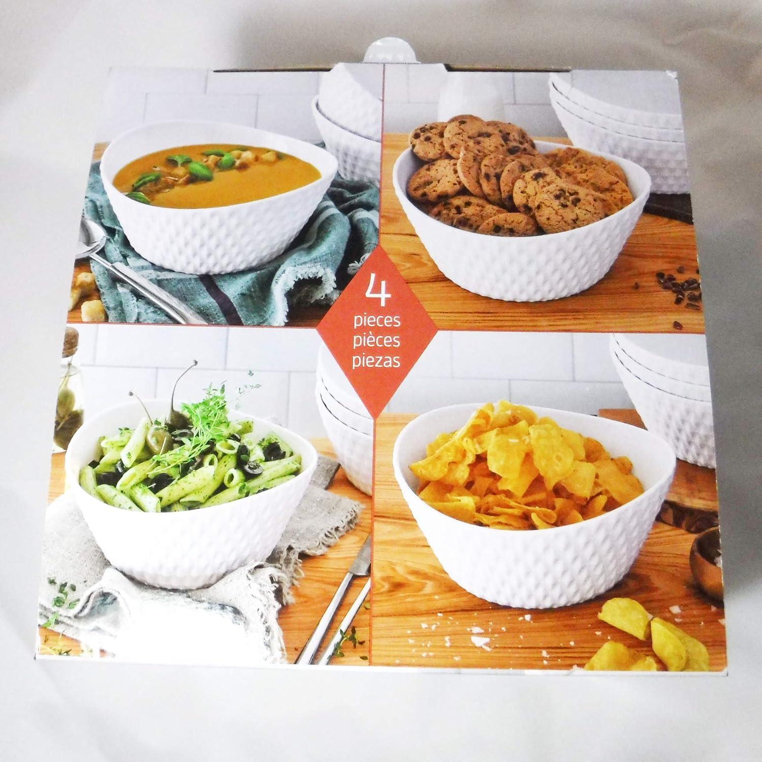 Overandback What A Dish 4-piece Serving Bowl Set Stoneware Plates Microwave Safe