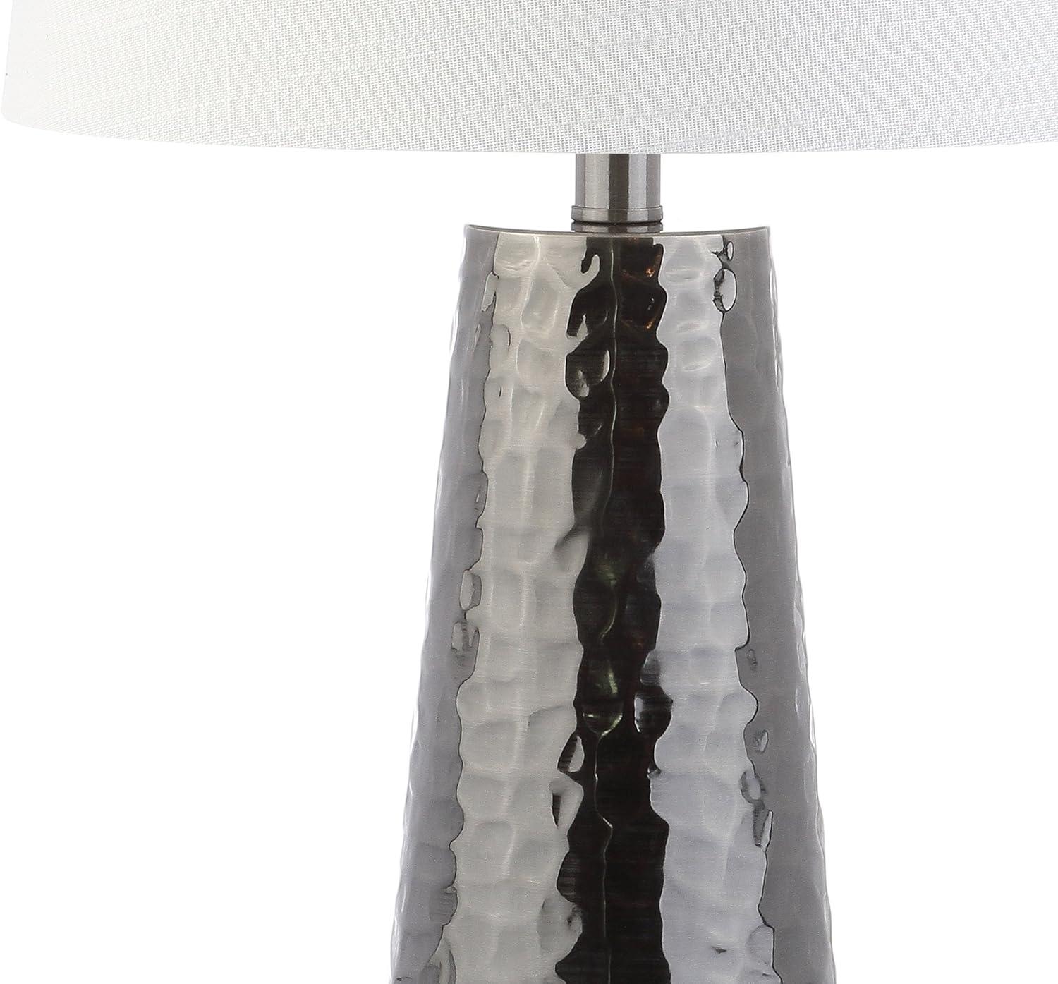 Wells 26" Hammered Metal LED Table Lamp, Black Nickel