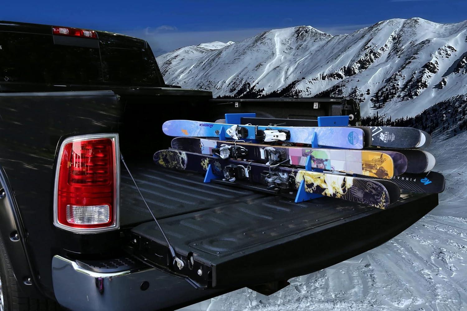 Black Freestanding HDPE Six Pack Ski and Snowboard Rack