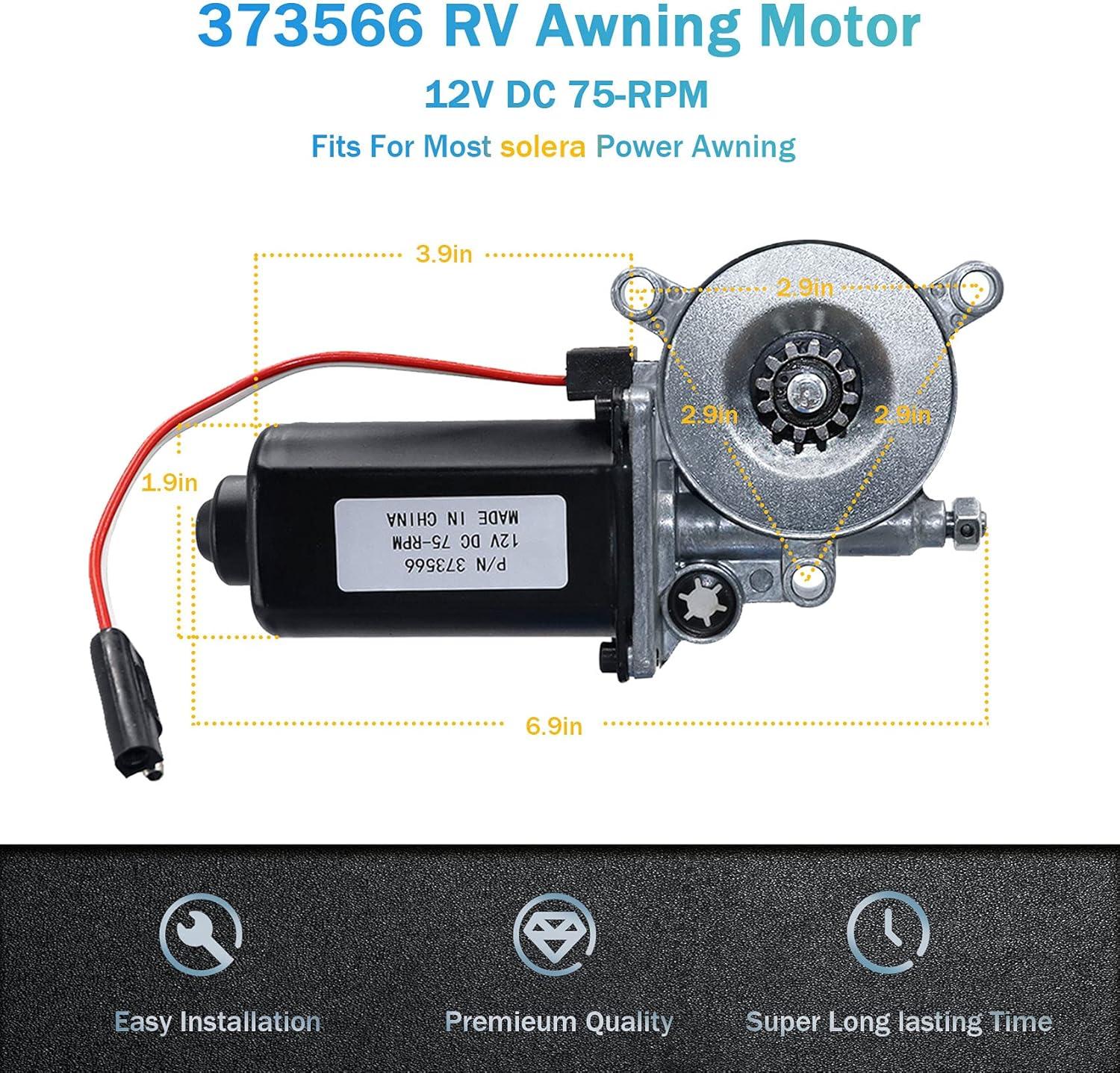 Universal 12-Volt DC RV Power Awning Motor Replacement