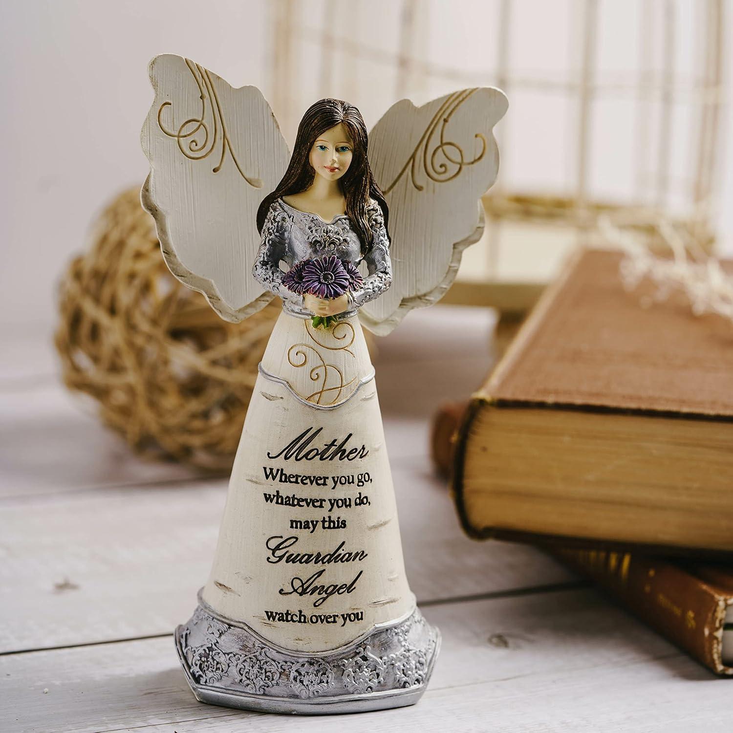 Serene Guardian Angel Resin Figurine 6" - Garden Decor