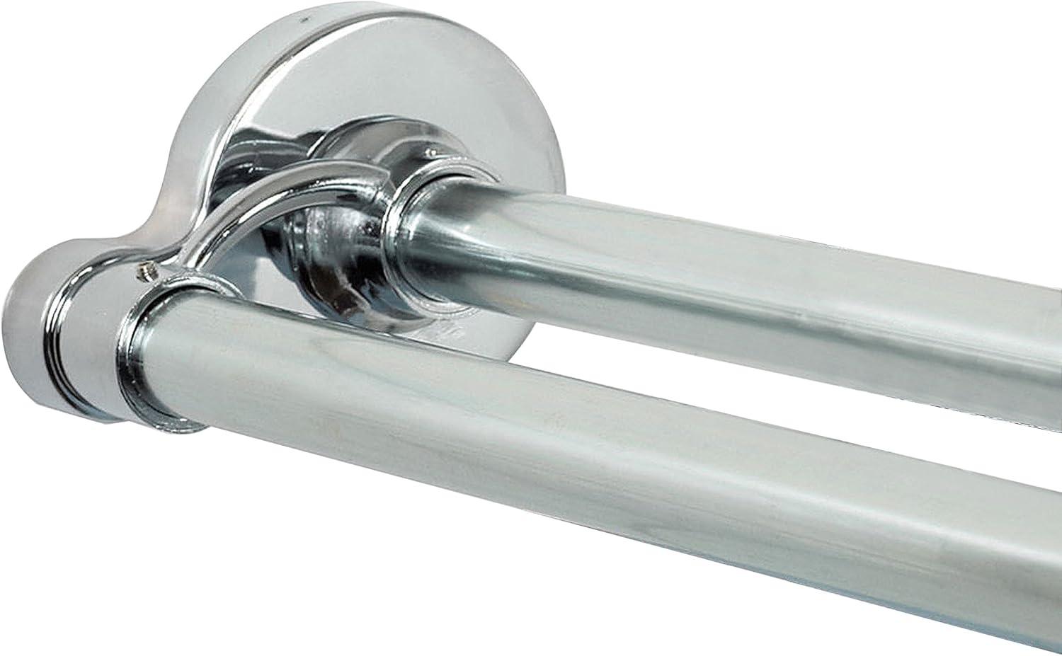 Chrome Adjustable Double Tension Shower Curtain Rod, 44-72 Inches