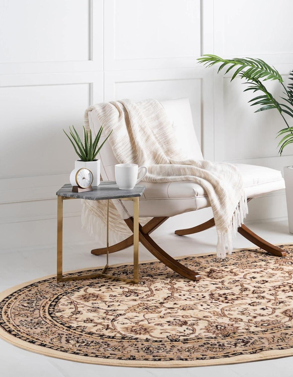 Unique Loom 5' 0 x 8' 0 Sialk Hill Washington Ivory Area Rug