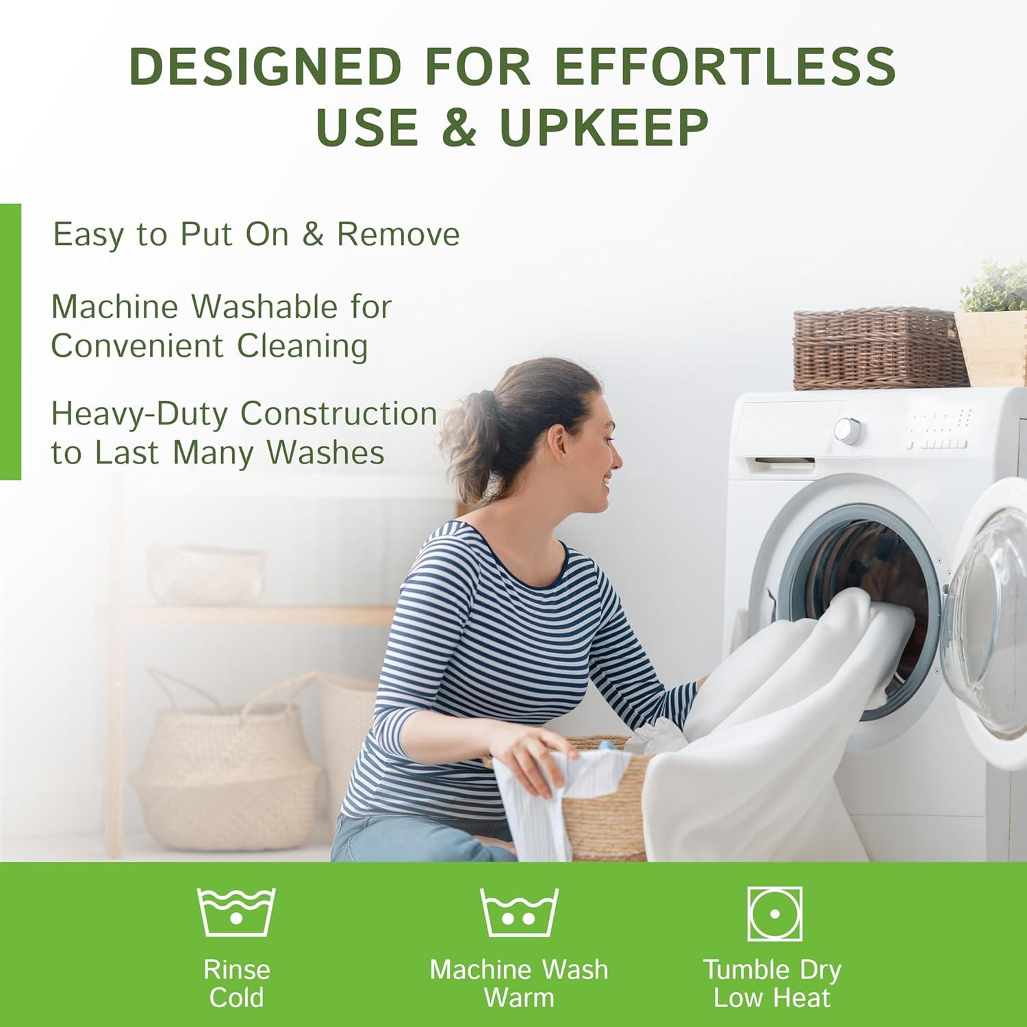 Queen Bamboo Mattress Protector - Waterproof Fitted Sheet Mattress Cover Hypoallergenic Soft Pad Protects From Dust