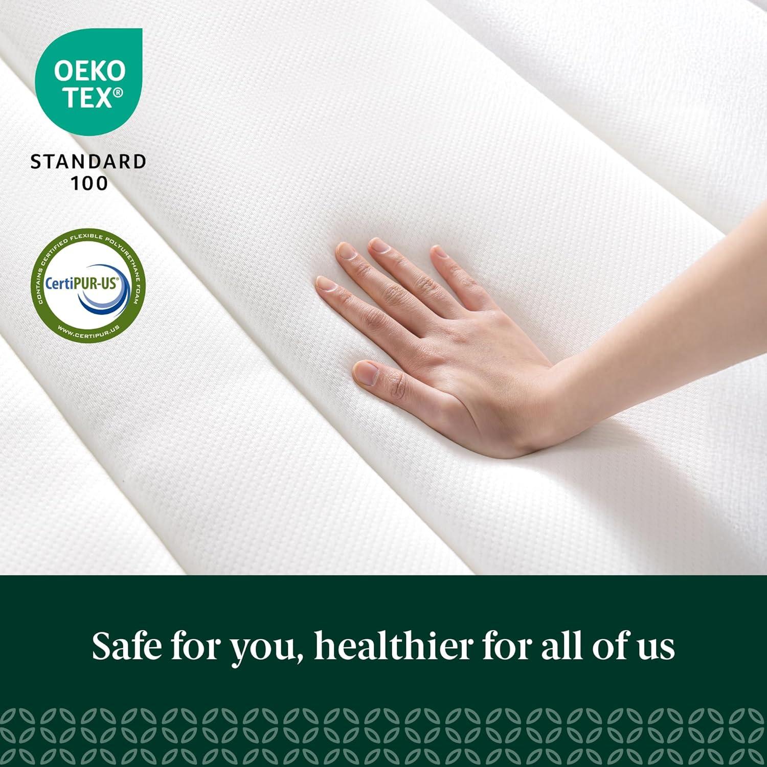 ZHENYING 10 Inch True Support Hybrid Mattress [New Version], Queen, Fiberglass Free, Medium Feel, Motion Isolation, Certified Safe Foams & Fabric, Mattress in A Box