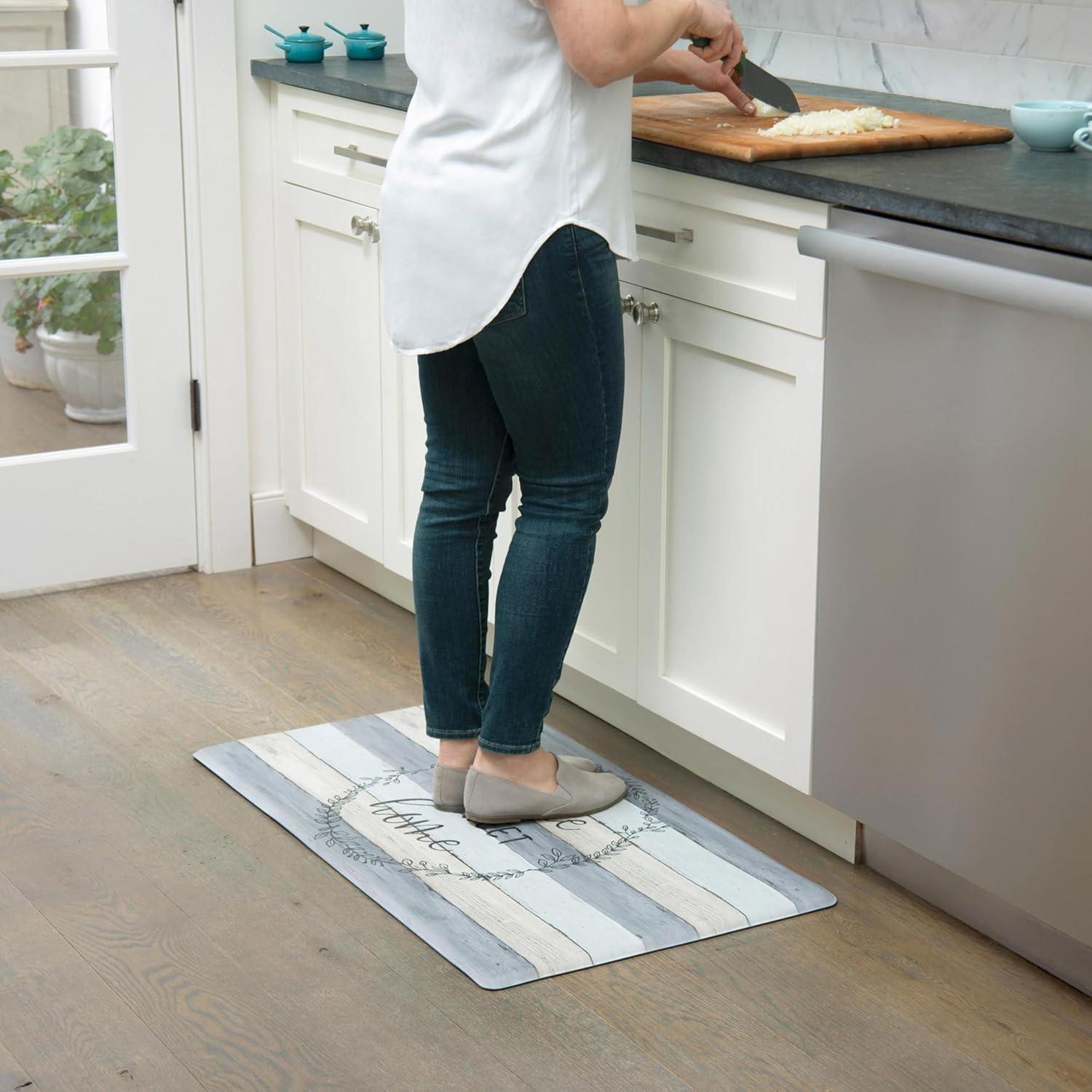 Floral Water Resistant Anti-Fatigue Non-Skid Kitchen Mat