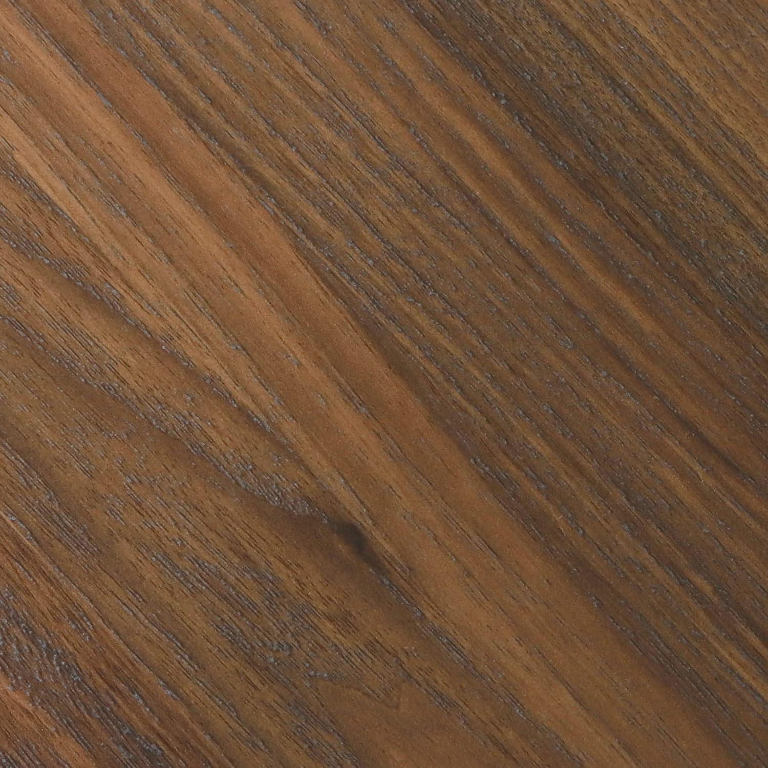 Rainbow Sophia Side Table End Table for Living Room, Farmhouse Accent Wood Nightstand for Bedroom with 2-Tier Storage, Dark Walnut