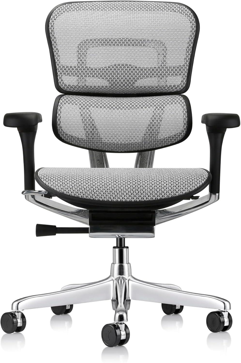 Eurotech Seating Ergohuman Mesh Managers Chair, Mid Back, Grey