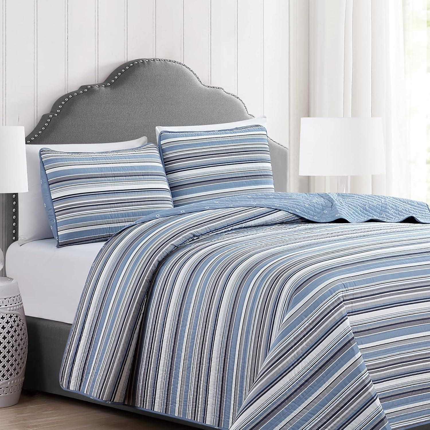 Elise Striped Quilt Set