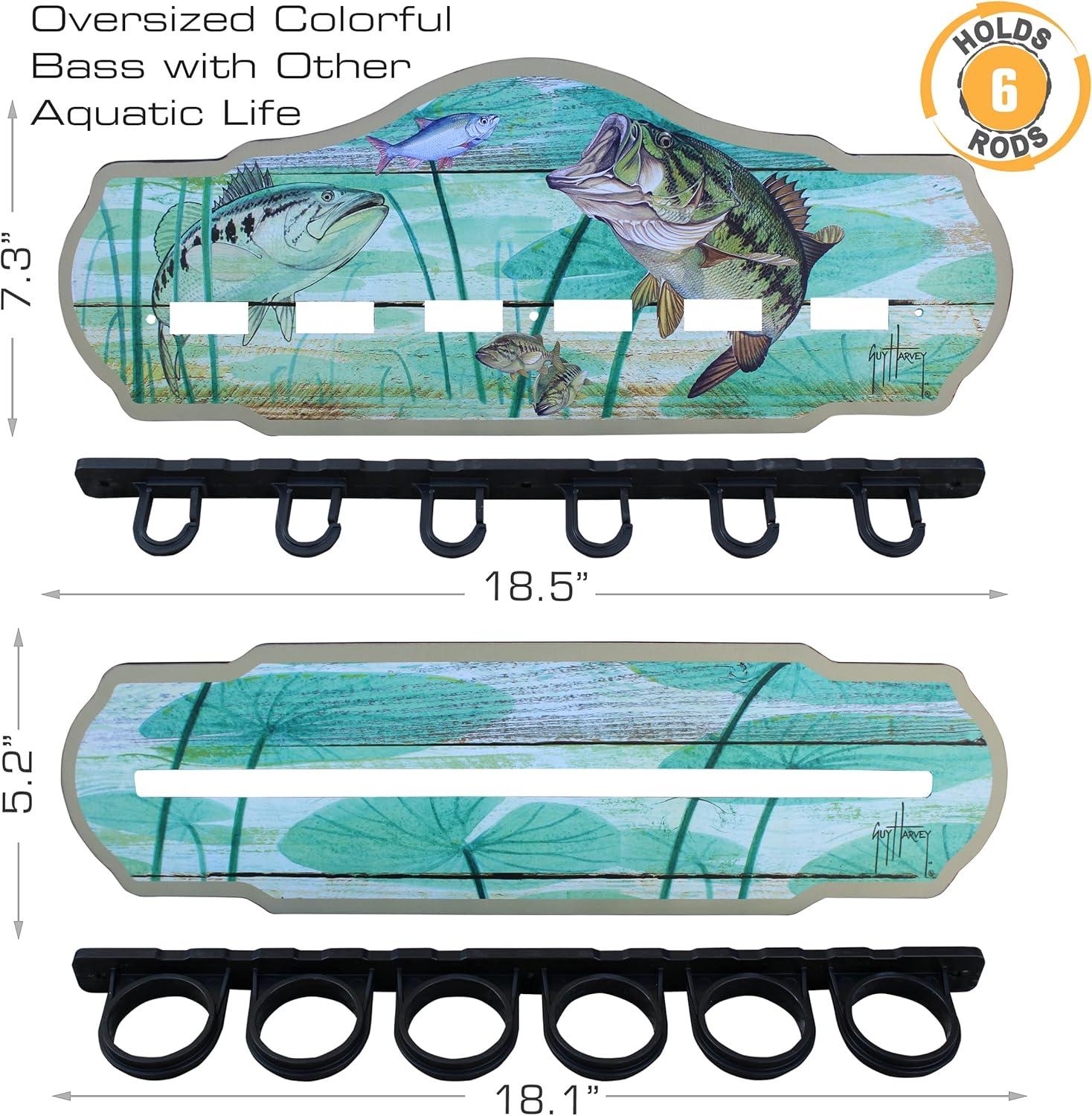 Guy Harvey Bajo Estante de Pared de 6 Varillas