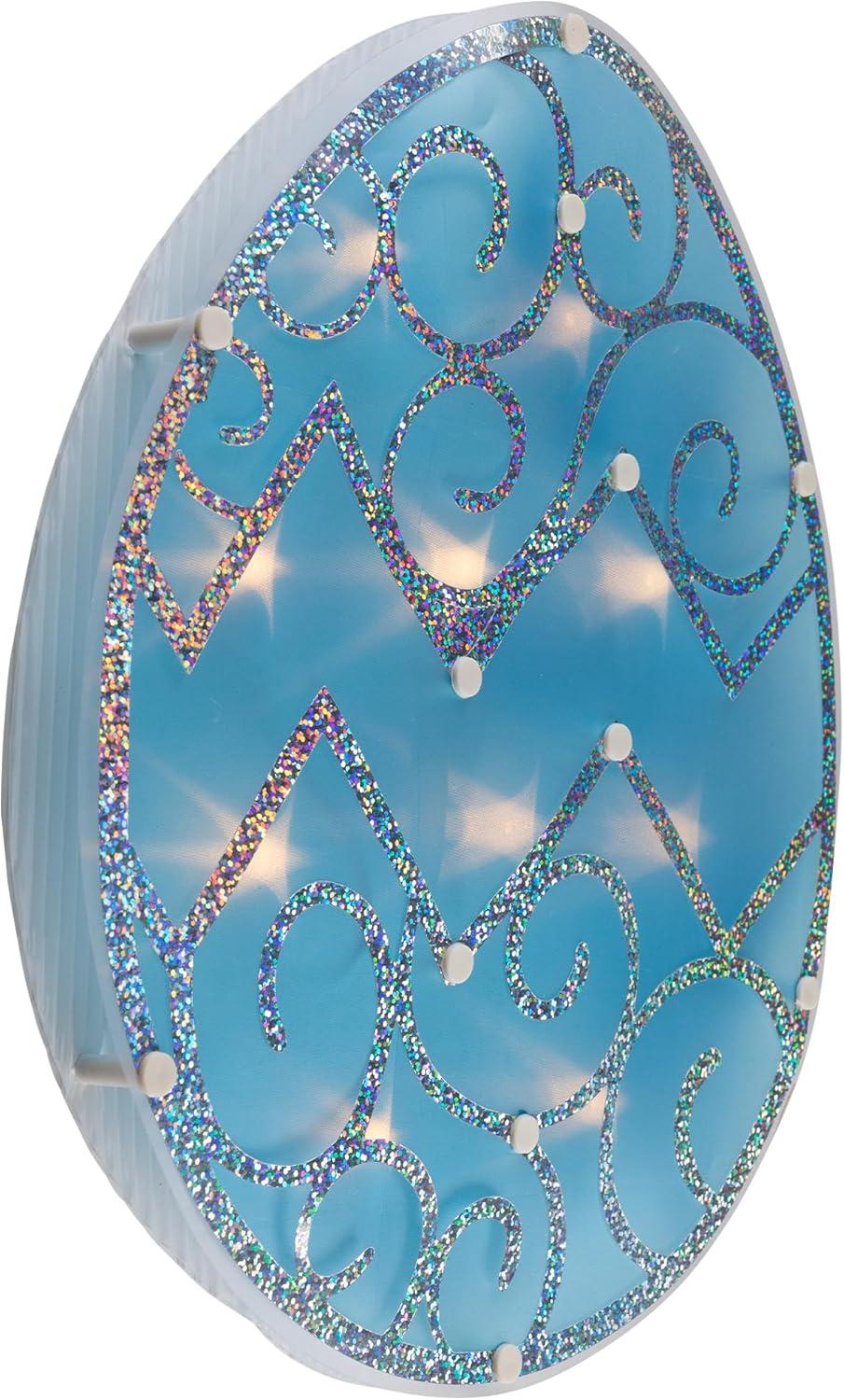 Northlight Lighted Easter Egg Window Decoration - 12" - Blue