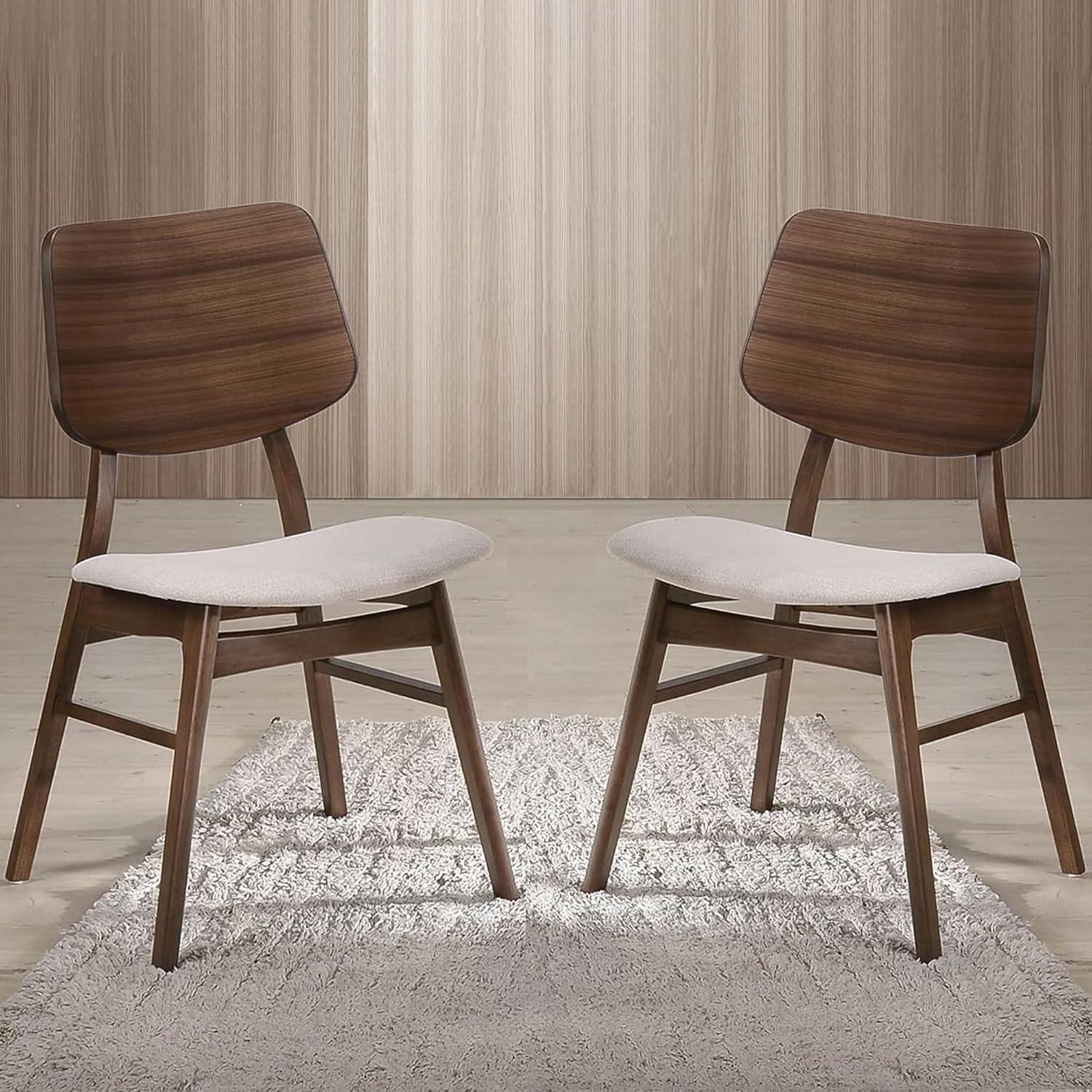 New Classic Furniture Oscar Oval Back Dining Chairs, Walnut (Set of 2)