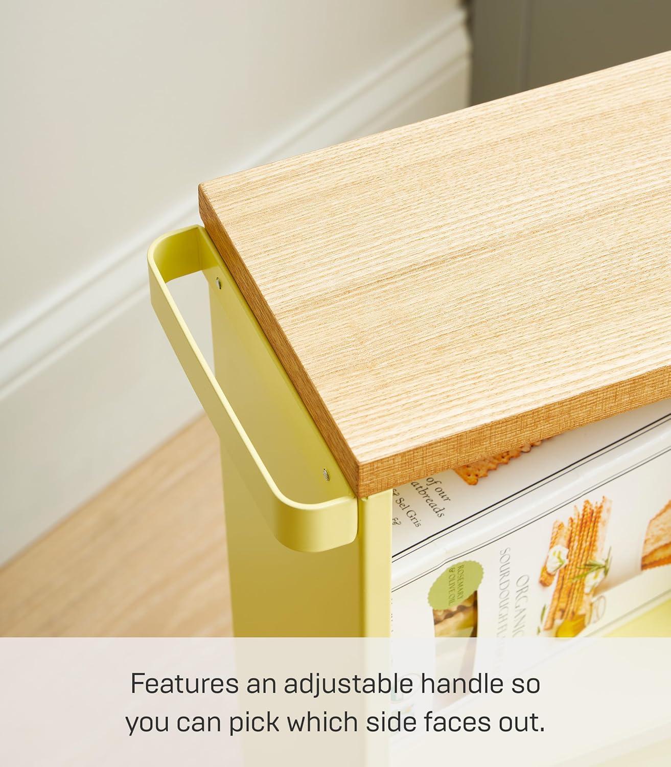 Tower Yamazaki Home Rolling Slim Bathroom Utility Cart, Storage Shelf Narrow Organizer Rack