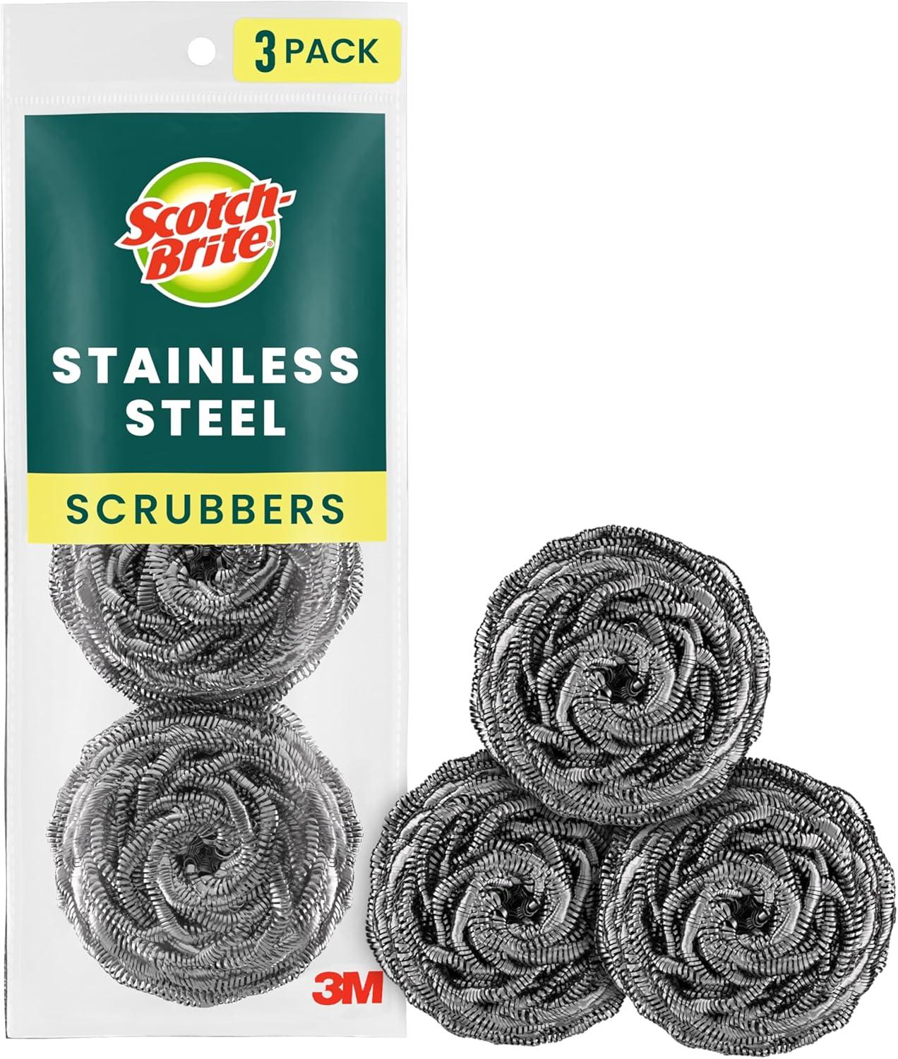 Scotch-Brite Stainless Steel Scrubbing Pads - 3ct
