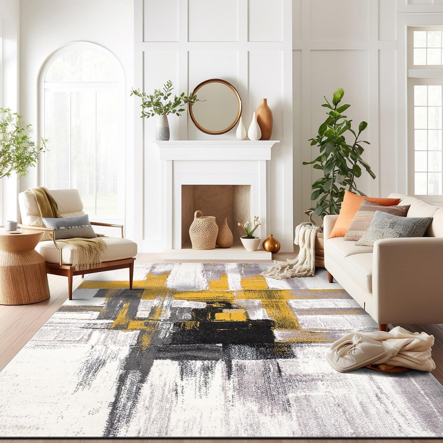 World Rug Gallery Contemporary Modern Abstract Area Rug