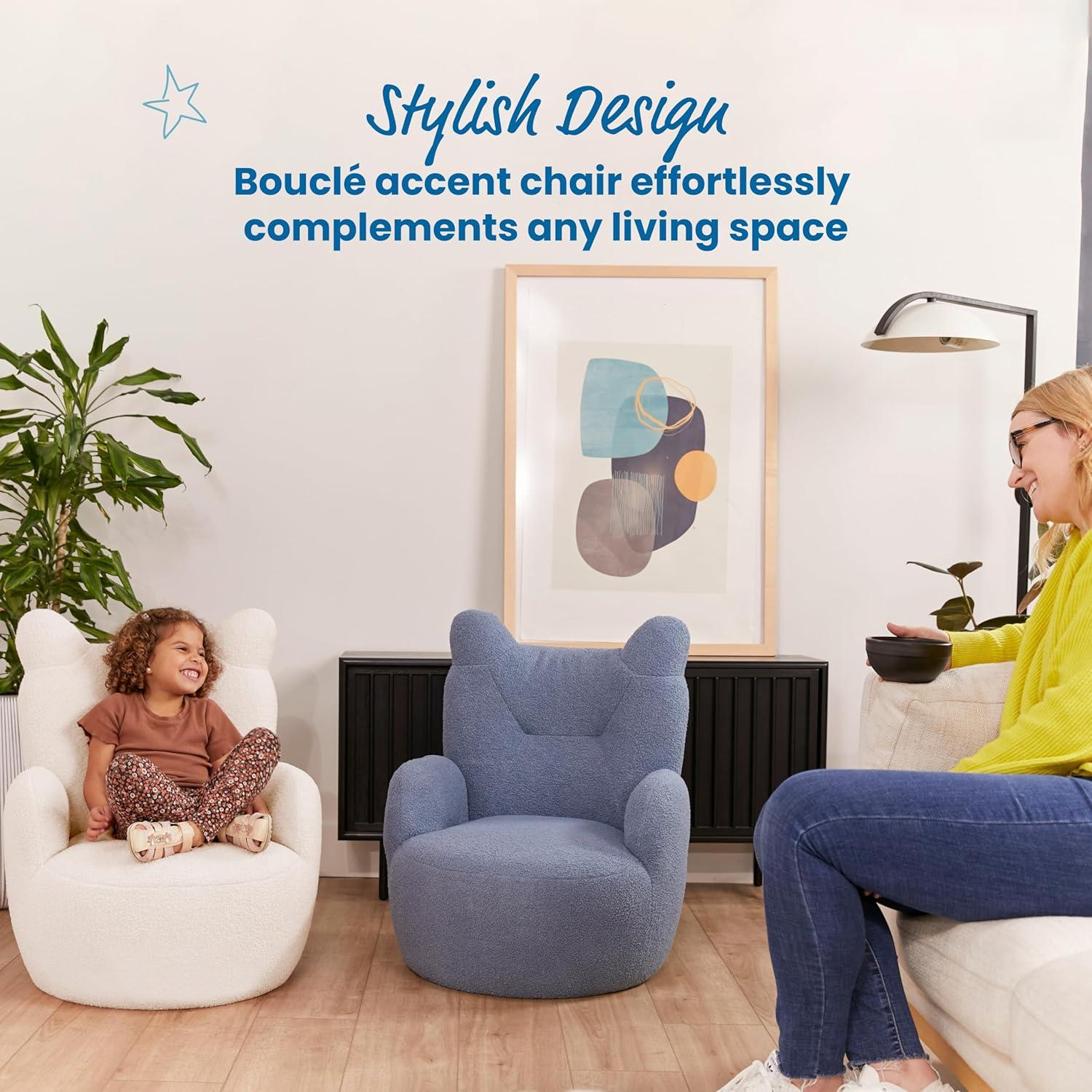 ECR4Kids Teddy Chair, White