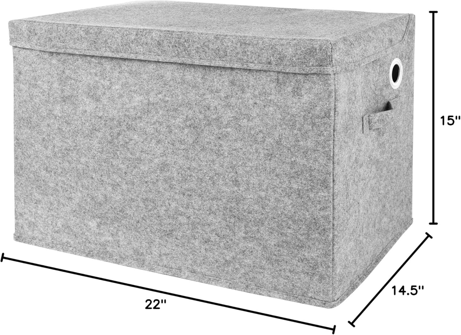 Ford Light Gray Felt Toy Box By Harper Orchard®