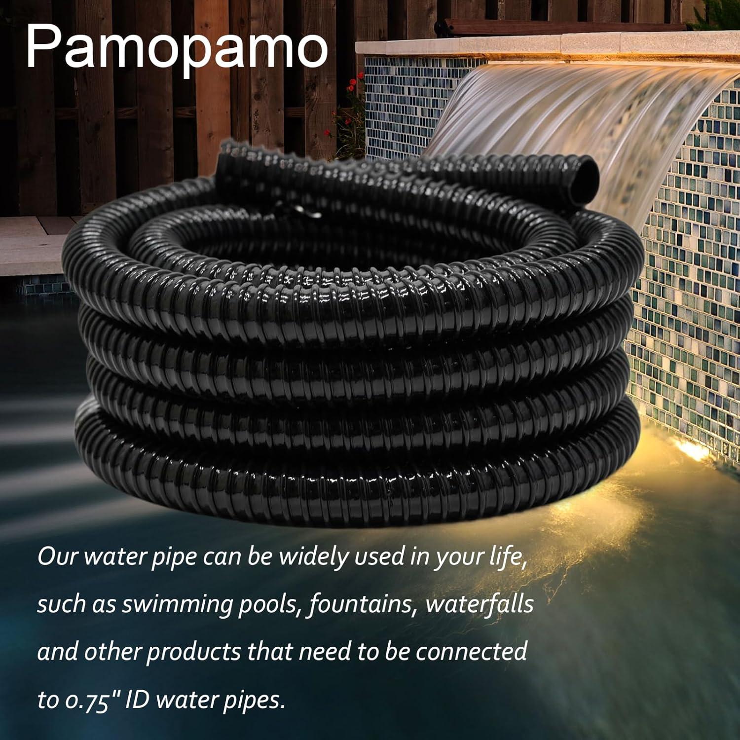 Beckett Pond Corrugated Tubing - Black [Pond, Plumbing Parts] 20' Long x .75" Diameter