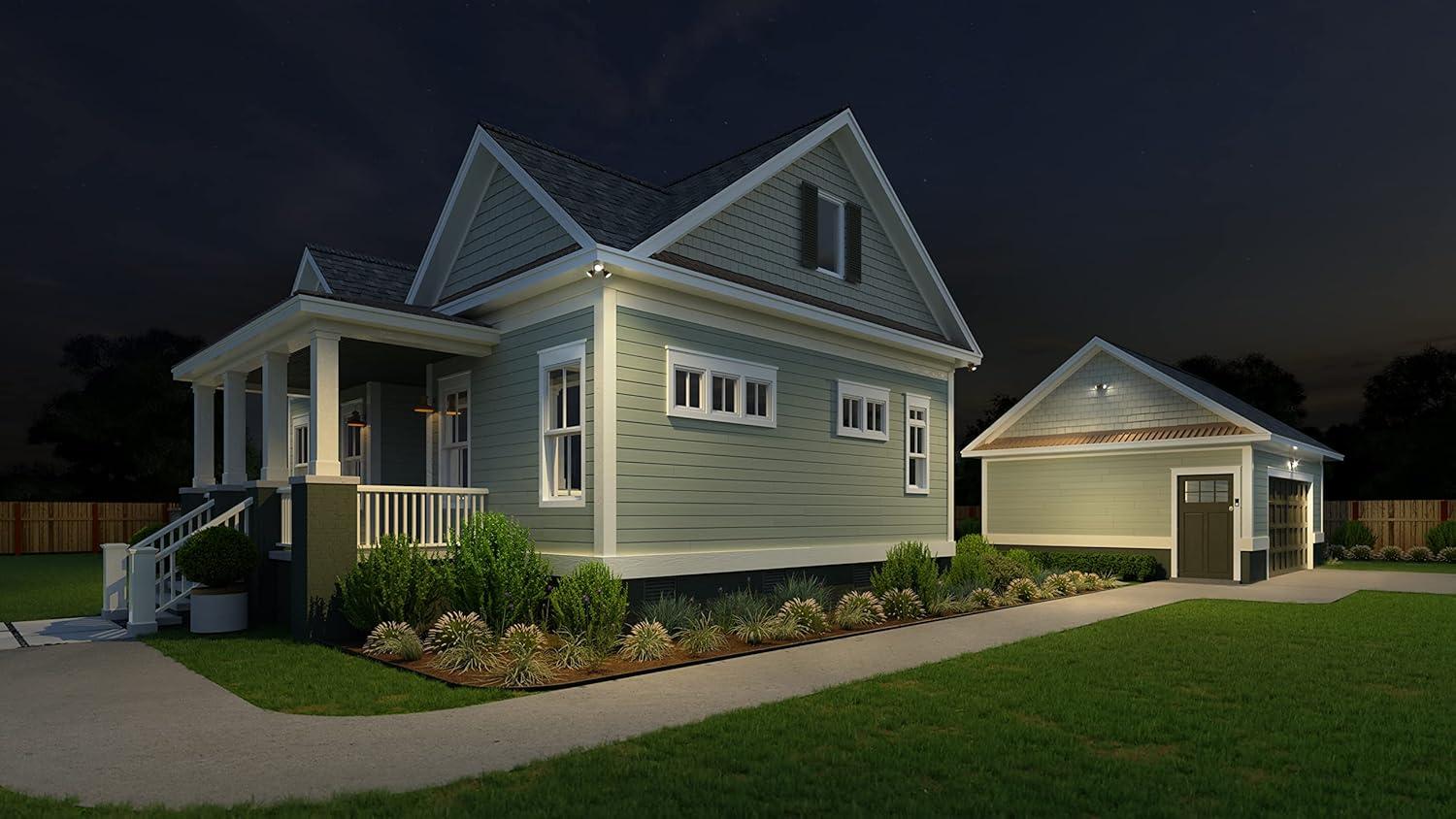 Lithonia Lighting 2 - Head Hardwired Dusk to Dawn Outdoor Security Flood Light with Motion Sensor