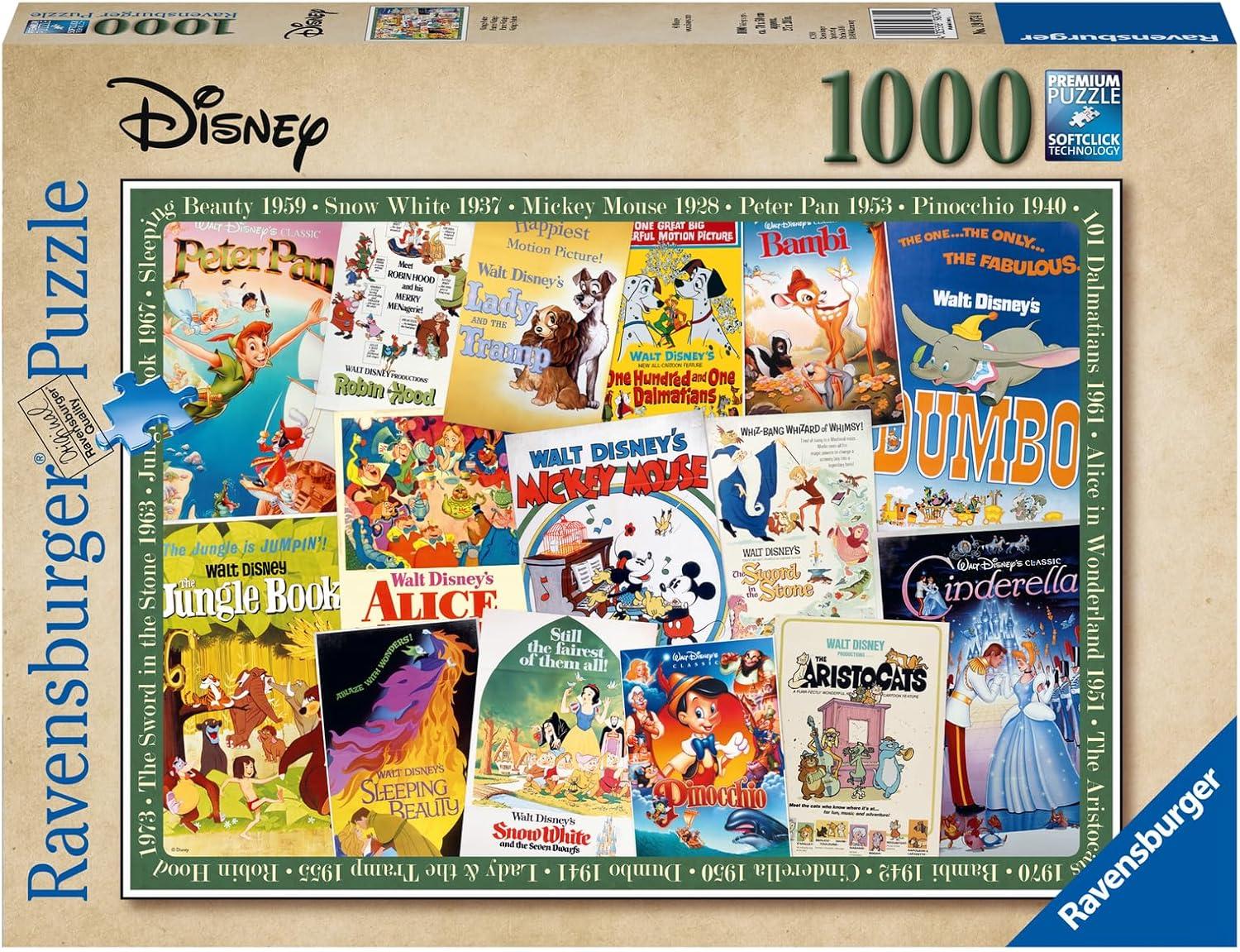 Ravensburger - Disney Vintage - Movie Posters 1000 Piece Jigsaw Puzzle