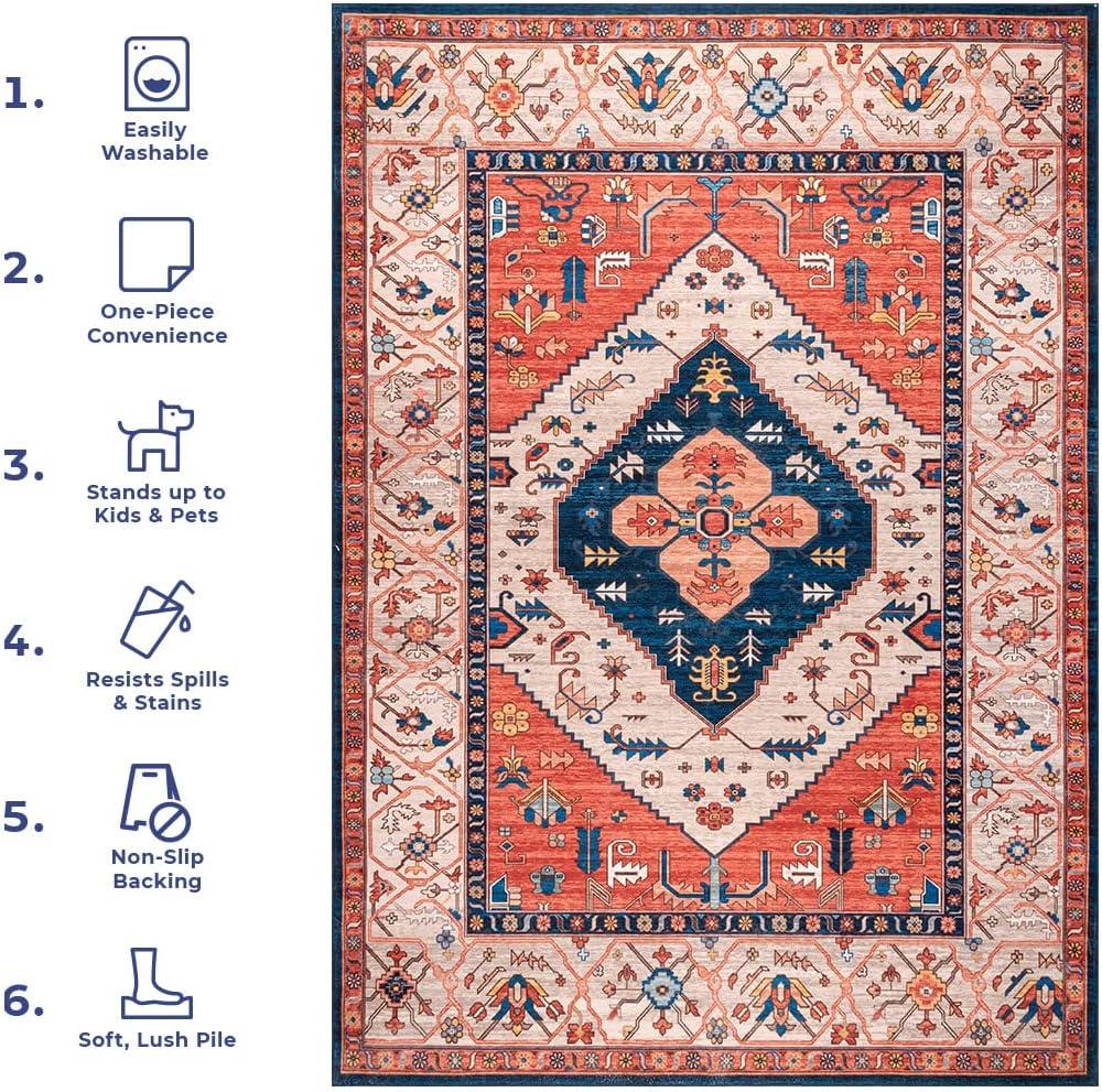 Nuloom Carolyn Machine Washable Motif Indoor Area Rug