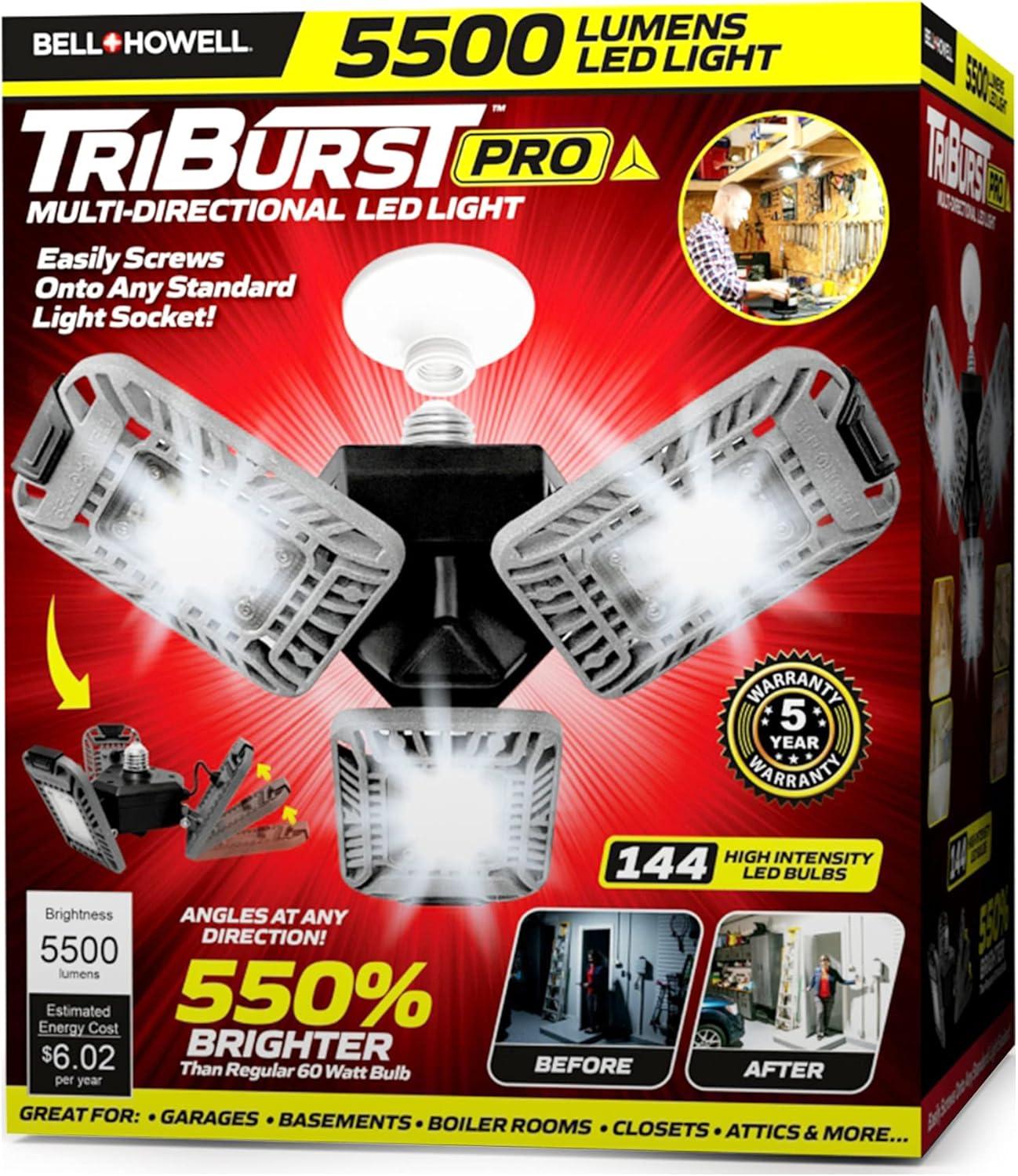 Bell + Howell TriBurst Pro 5500 Lumens Multi-Directional LED Ceiling Light