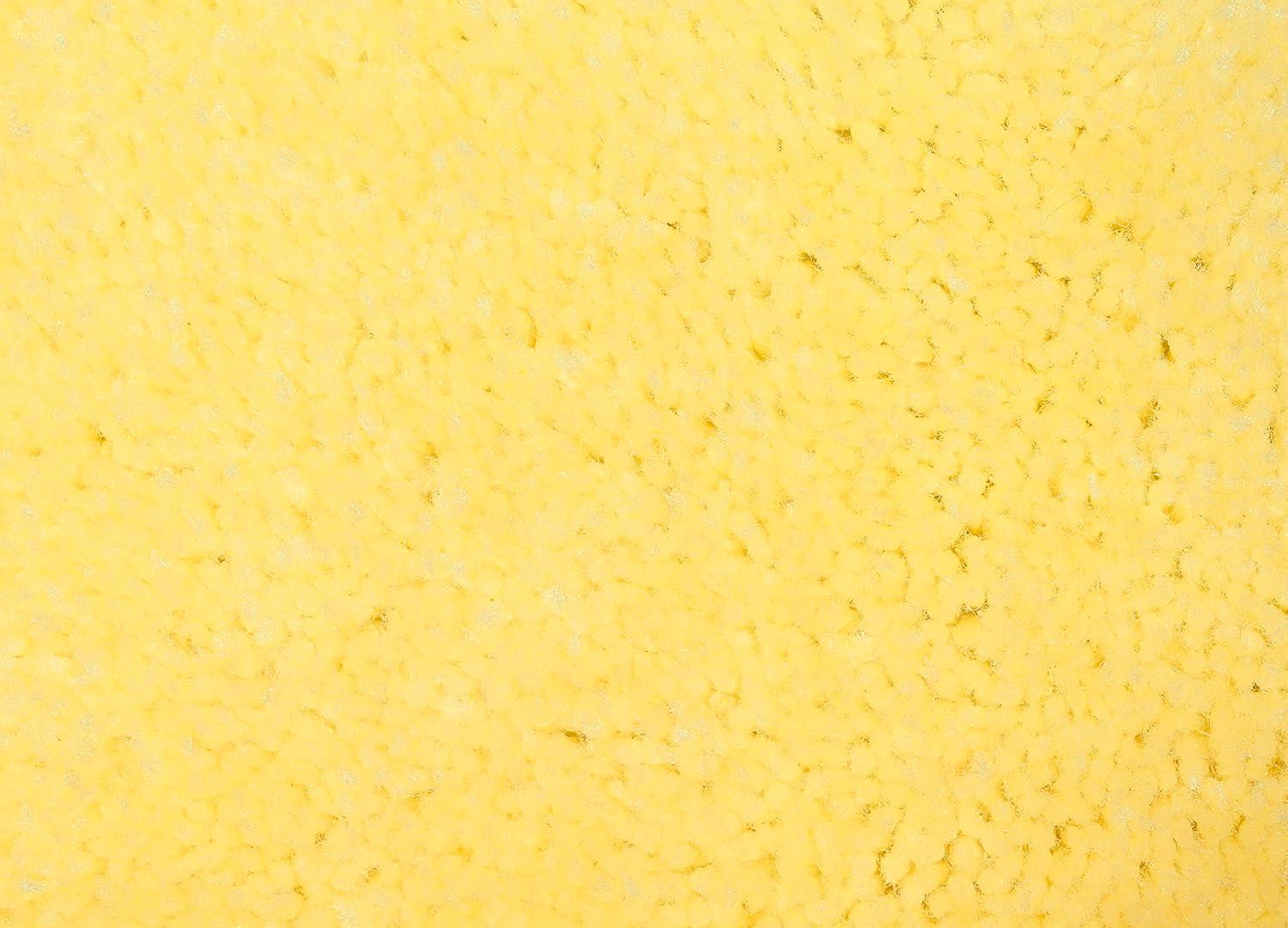 Garland Rug 24"x40" Traditional Plush Nylon Washable Bath Rug Yellow : Microfiber, Machine Washable, Non-Slip Backing