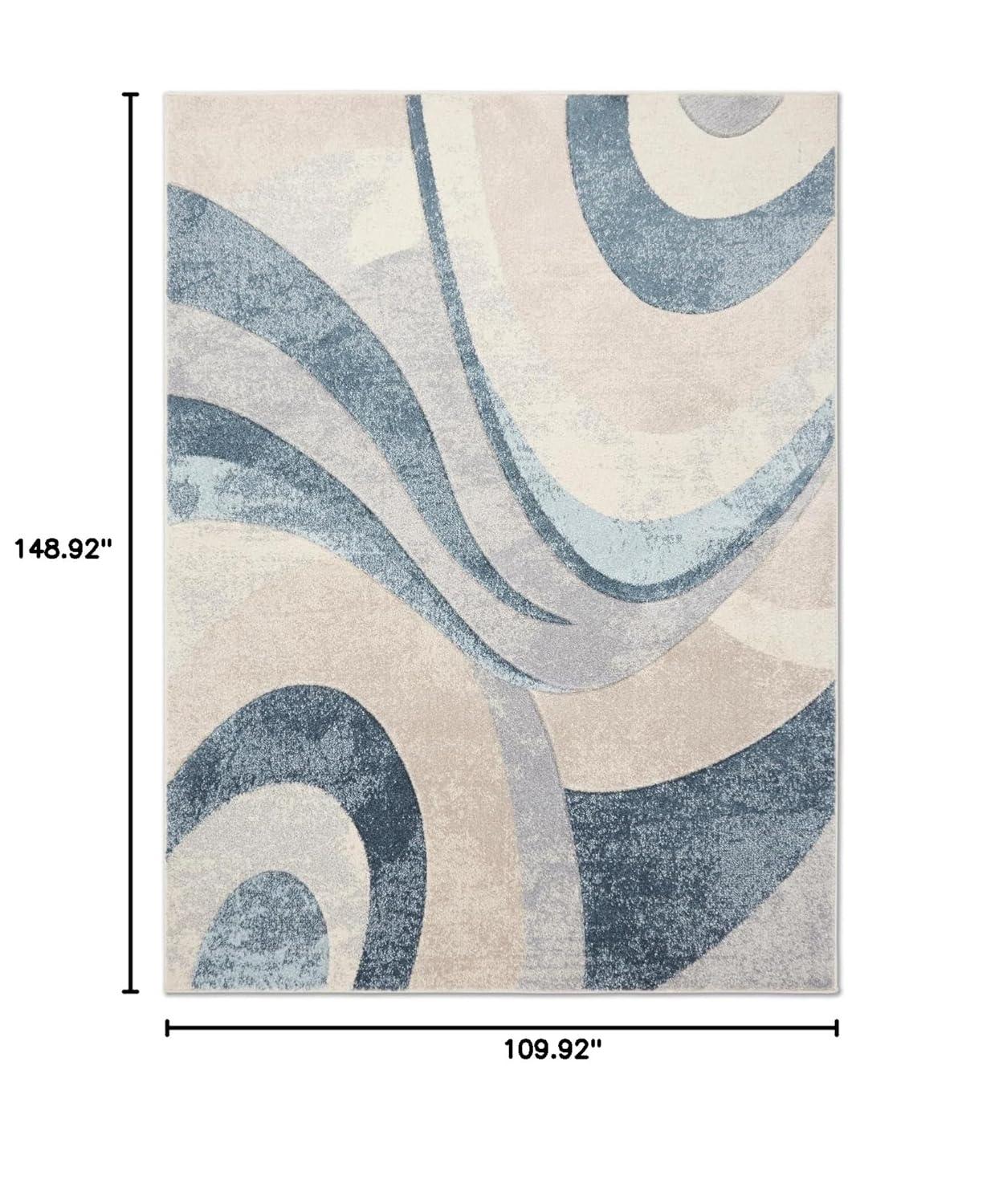 Home Dynamix Slade Contemporary Abstract Area Rug, Blue/Grey, 9'2"x12'5"