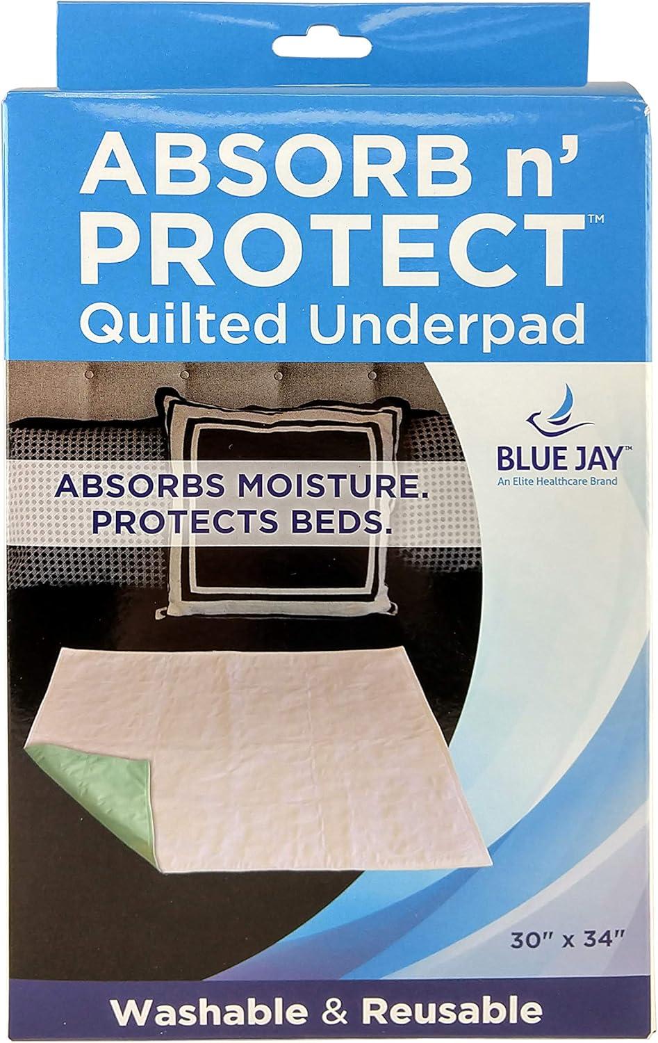 Reusable Absorbent Underpad 34  x 36  by Blue Jay