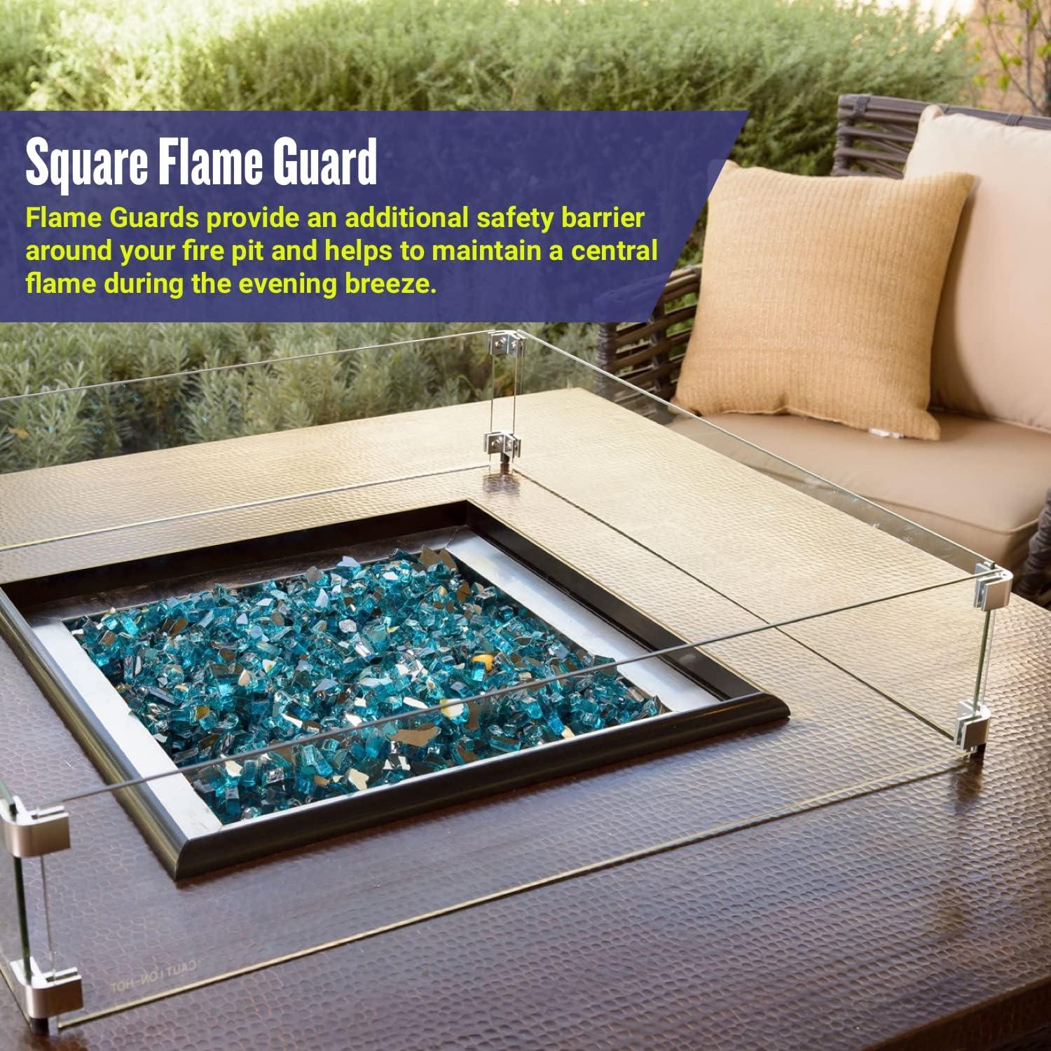 Square Glass Flame Guard (Glass)