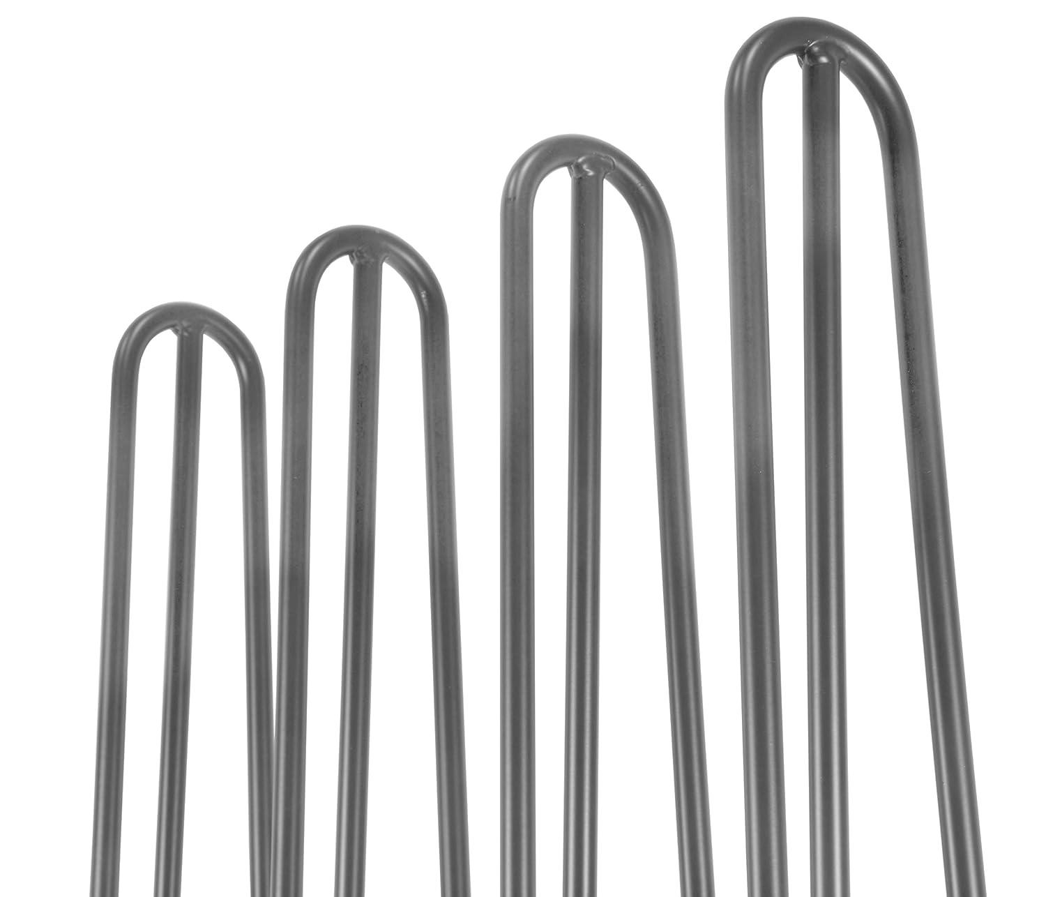 WEN Products 28-Inch Mid-Century Modern Raw Steel Hairpin Table Legs, 1/2-Inch Diameter, Set Of 4