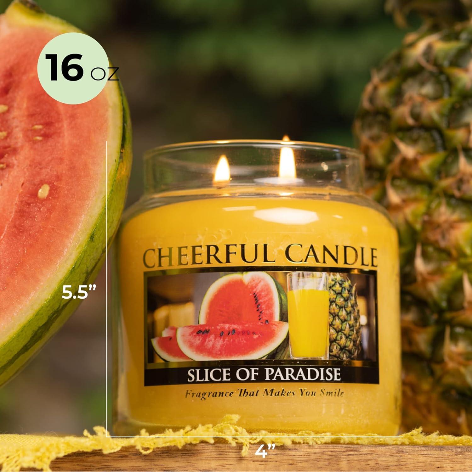 Slice of Paradise Yellow Scented Glass Jar Candle