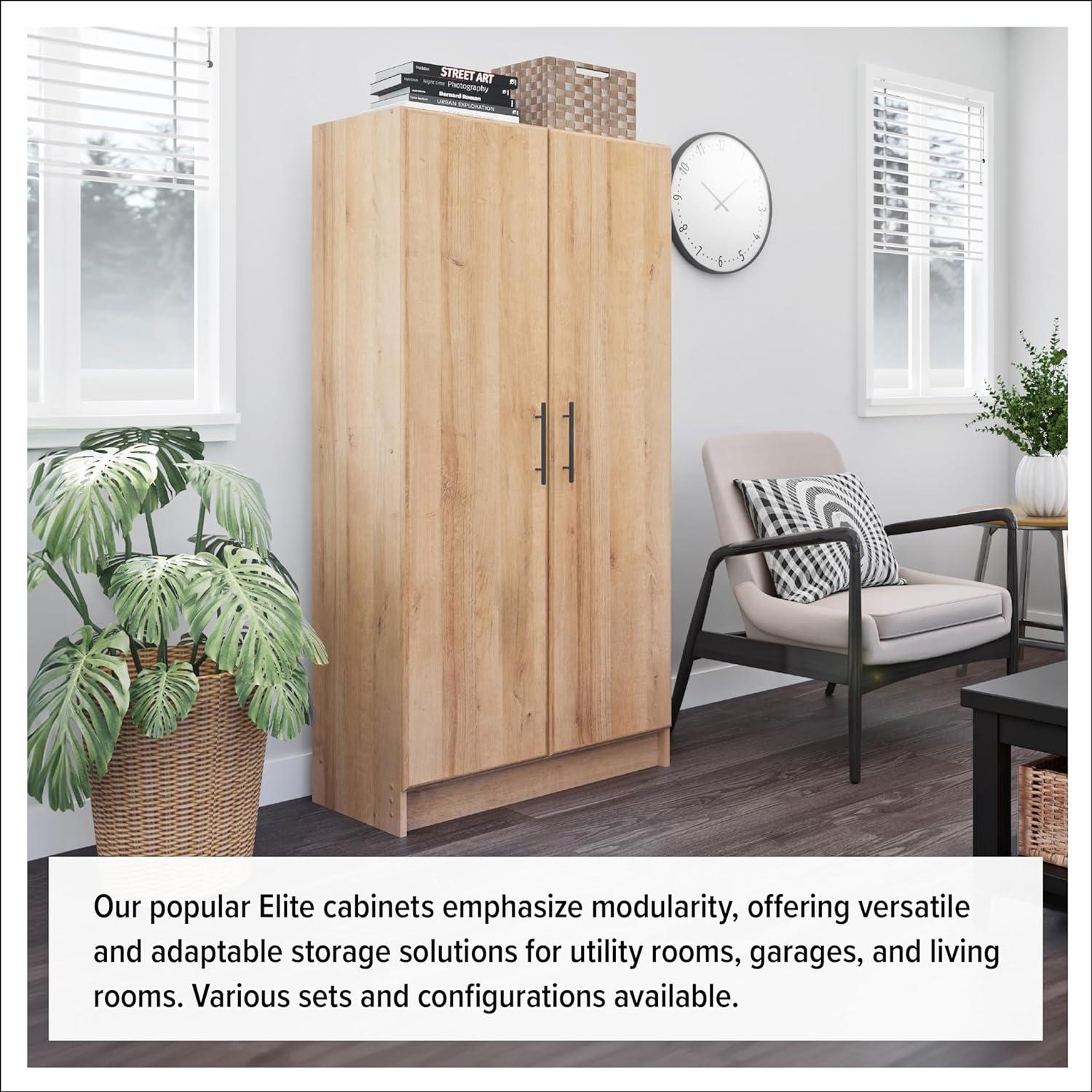 Prepac 32" Elite Storage Cabinet Oak