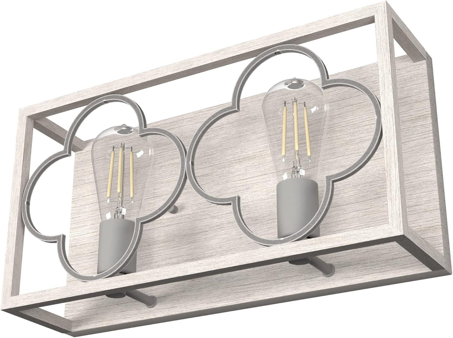 Hunter Fan Gablecrest 2 Light Flush Mount Bathroom Vanity Light Fixture