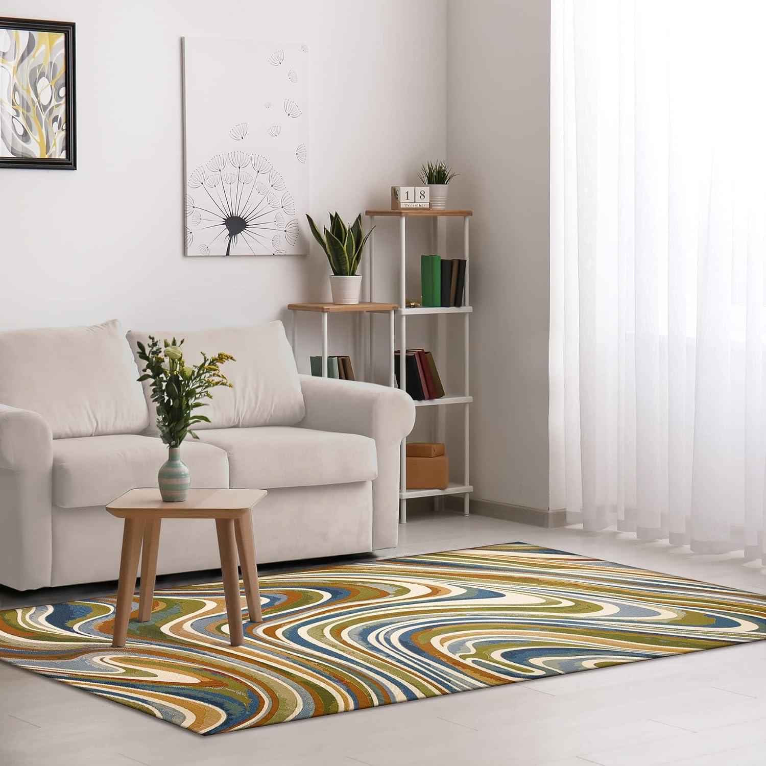 Liora Manne Marina Tides Indoor/Outdoor Rug Multi 3'3" x 4'11"