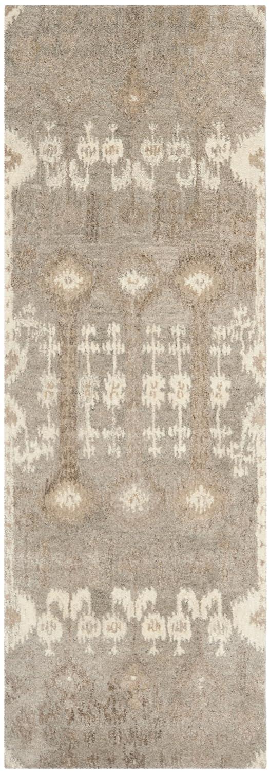 SAFAVIEH Wyndham Deborah Geometric Wool Area Rug, Natural/Multi, 9' x 12'