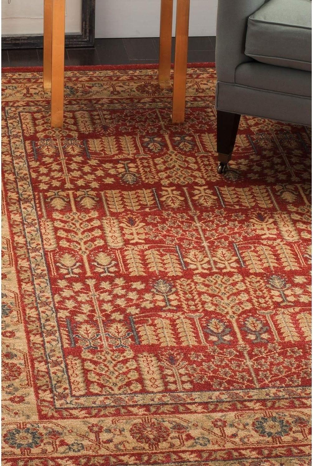 SAFAVIEH Mahal Phylliss Oriental Area Rug, Red/Natural, 11' x 16'