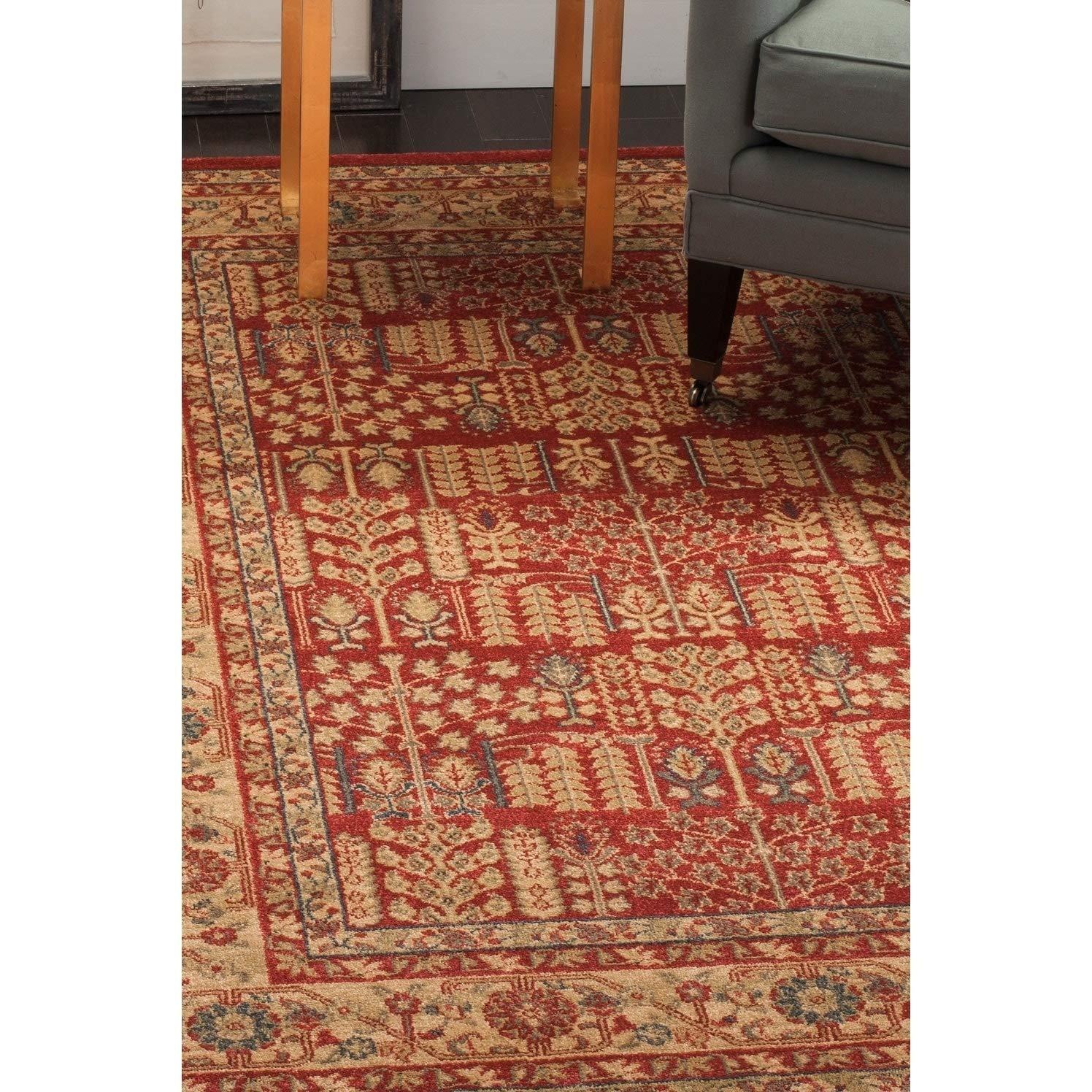 SAFAVIEH Mahal Phylliss Oriental Area Rug, Red/Natural, 11' x 16'