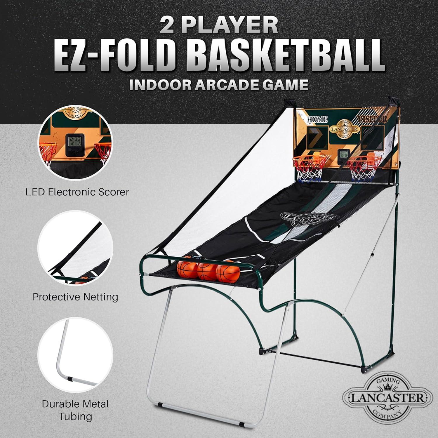 Lancaster Gaming Lancaster Gaming 2 Player Battery Powered Basketball Arcade Game