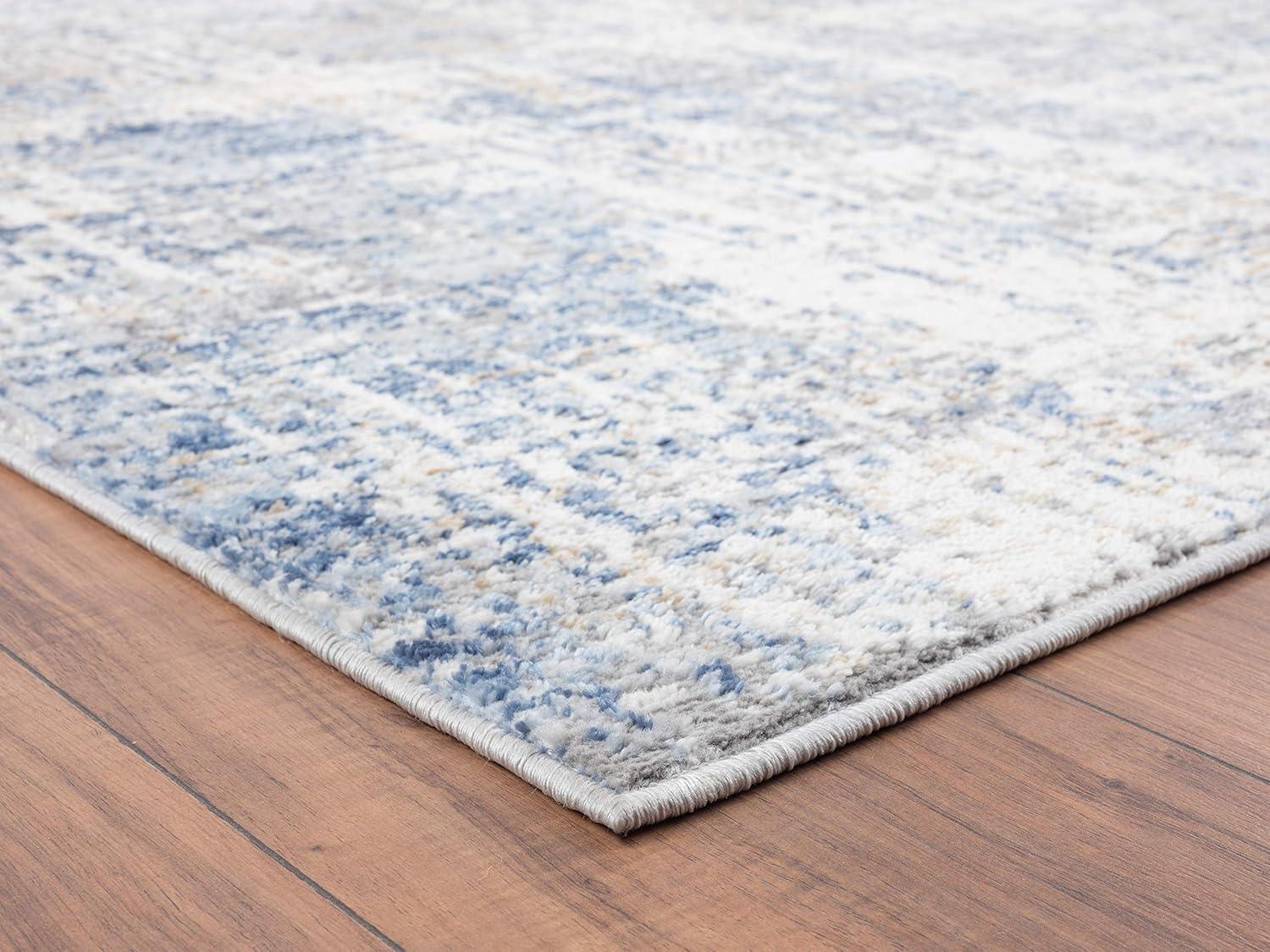 United Weavers Austin Area Rug 4540 20160 Elegance Blue Vintage Scratched 5' 3" x 7' 2" Rectangle