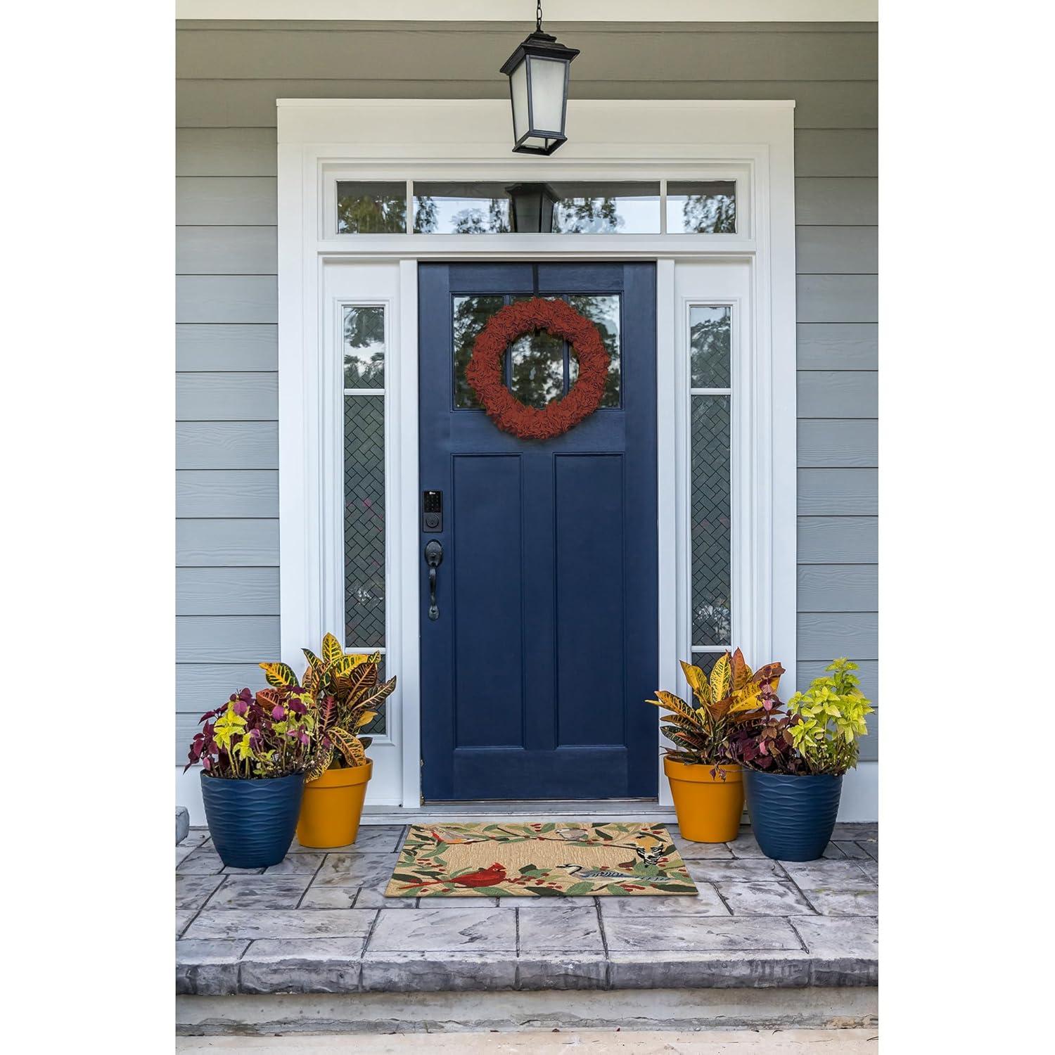 Liora Manne Frontporch Birds Indoor/Outdoor Rug Neutral 2'6" x 4'
