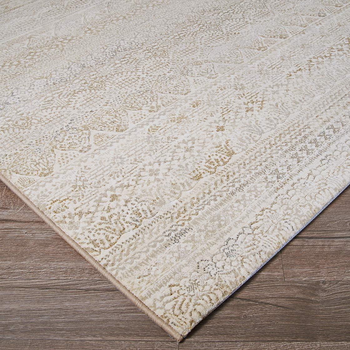 Couristan Easton Capella Area Rug, 5'3" x 7'6", Ivory-Light Grey